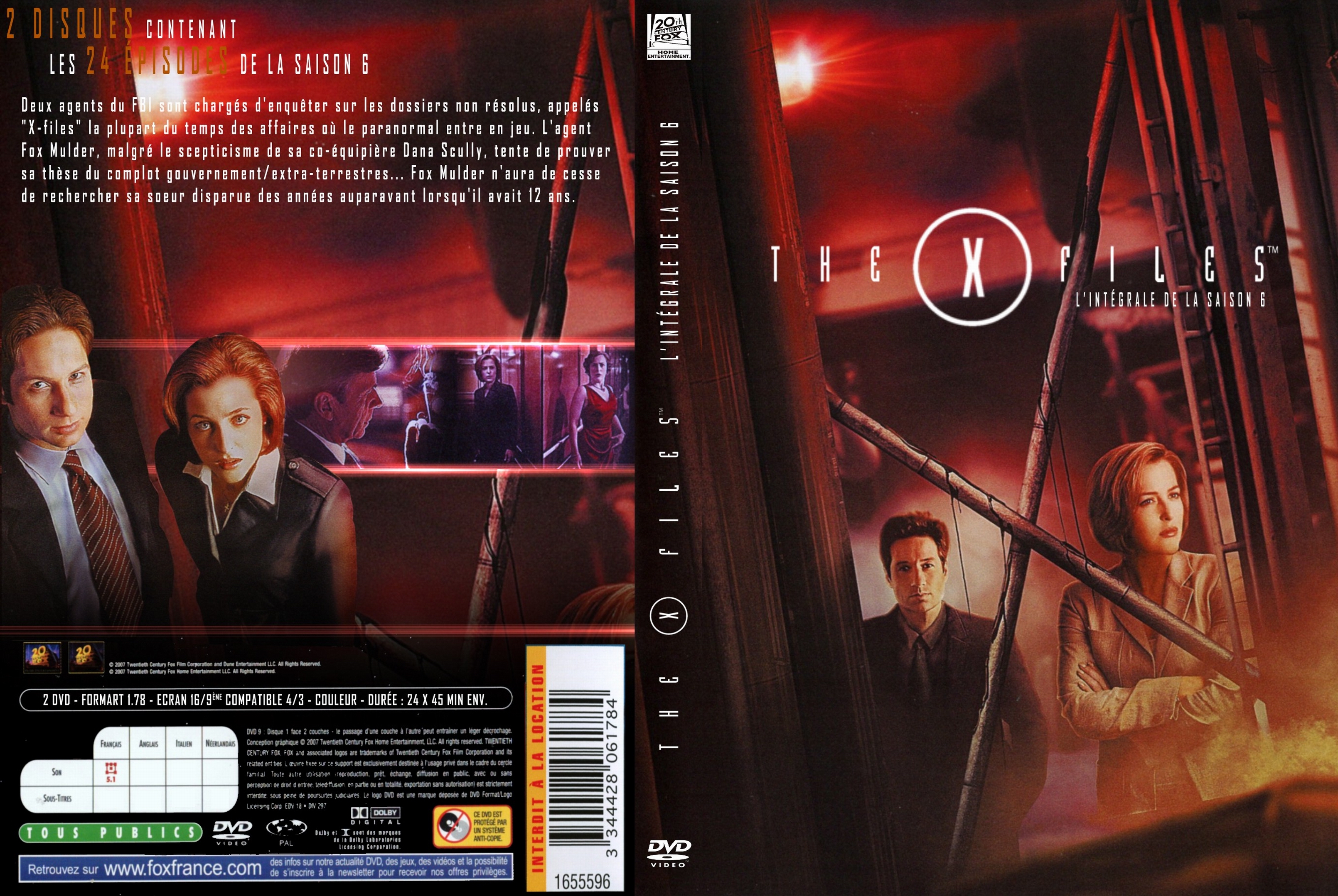 Jaquette DVD The X Files saison 6 custom