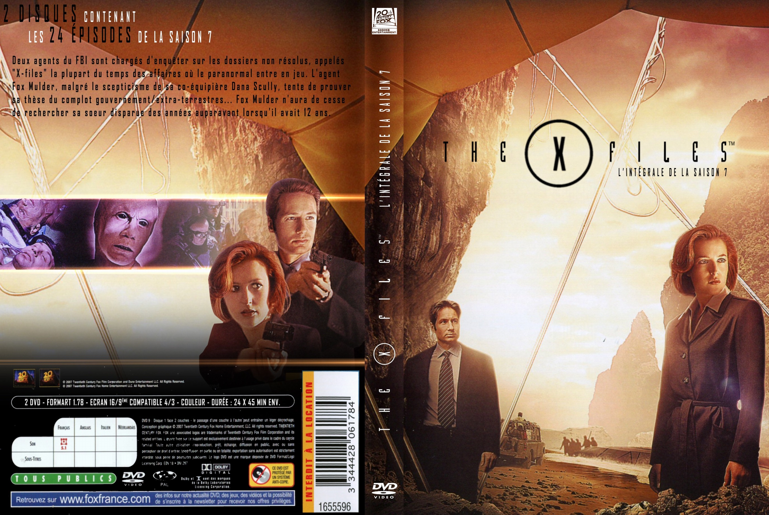 Jaquette DVD The X Files saison 7 custom
