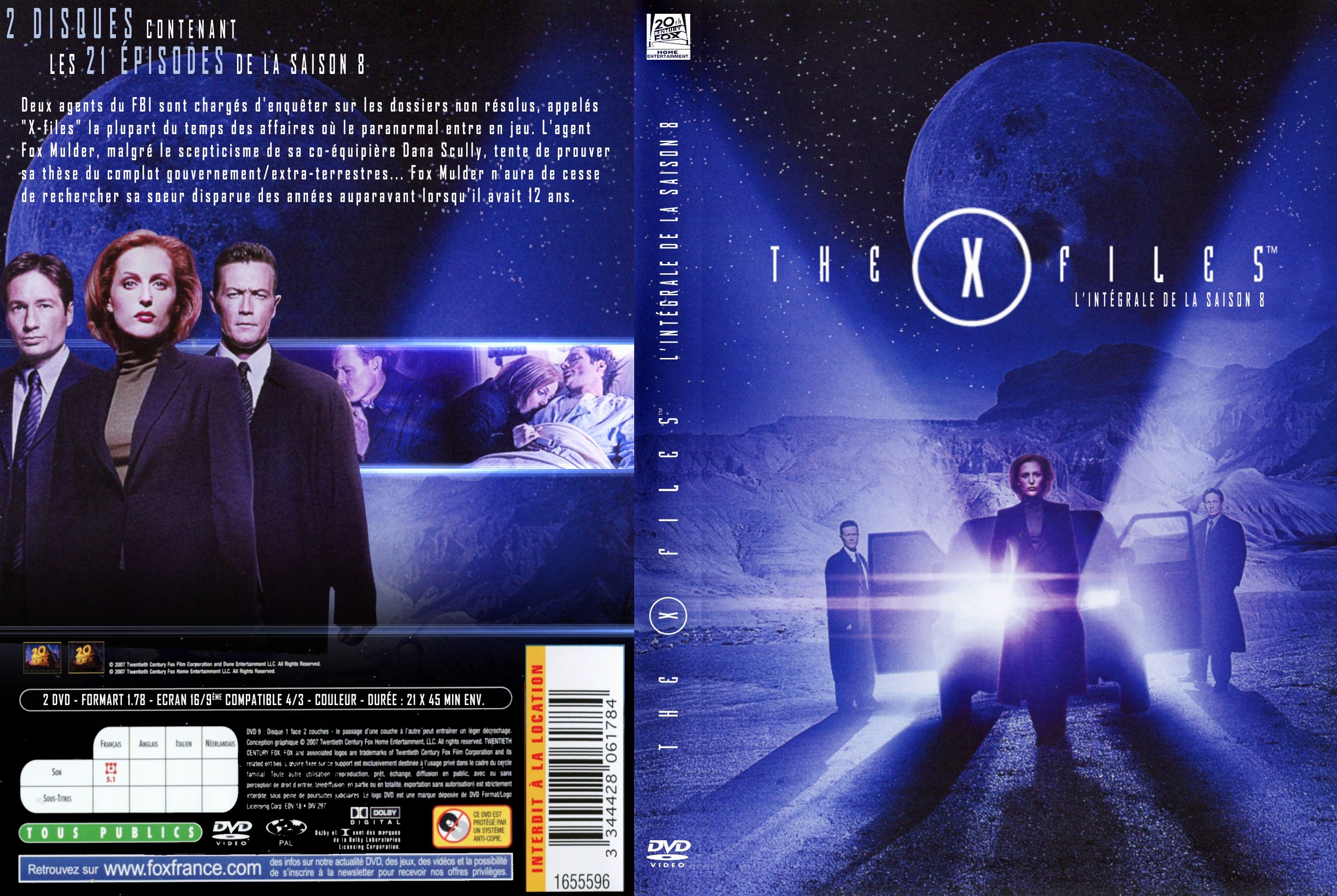 Jaquette DVD The X Files saison 8 custom