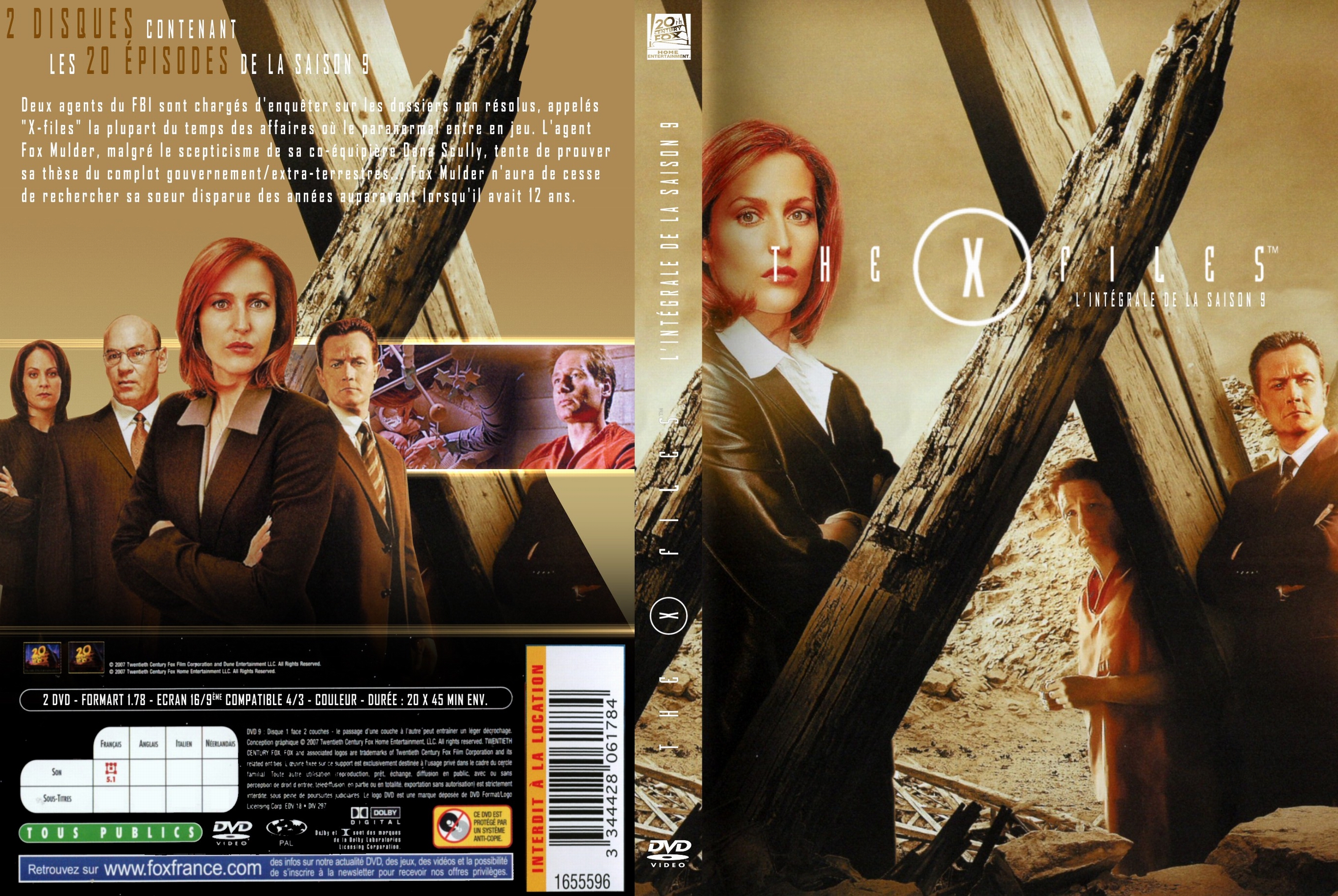 Jaquette DVD The X Files saison 9 custom