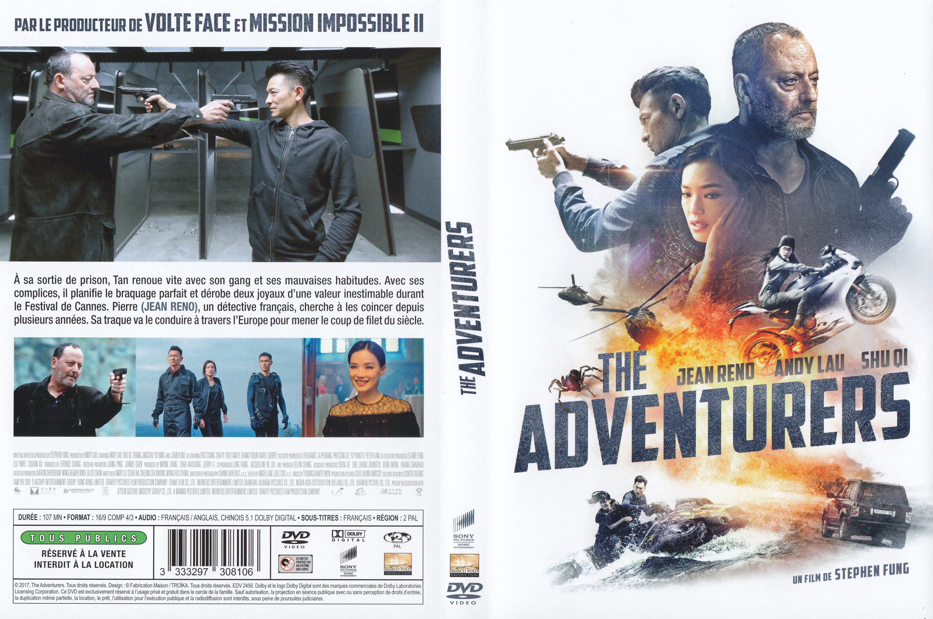 Jaquette DVD The adventurers