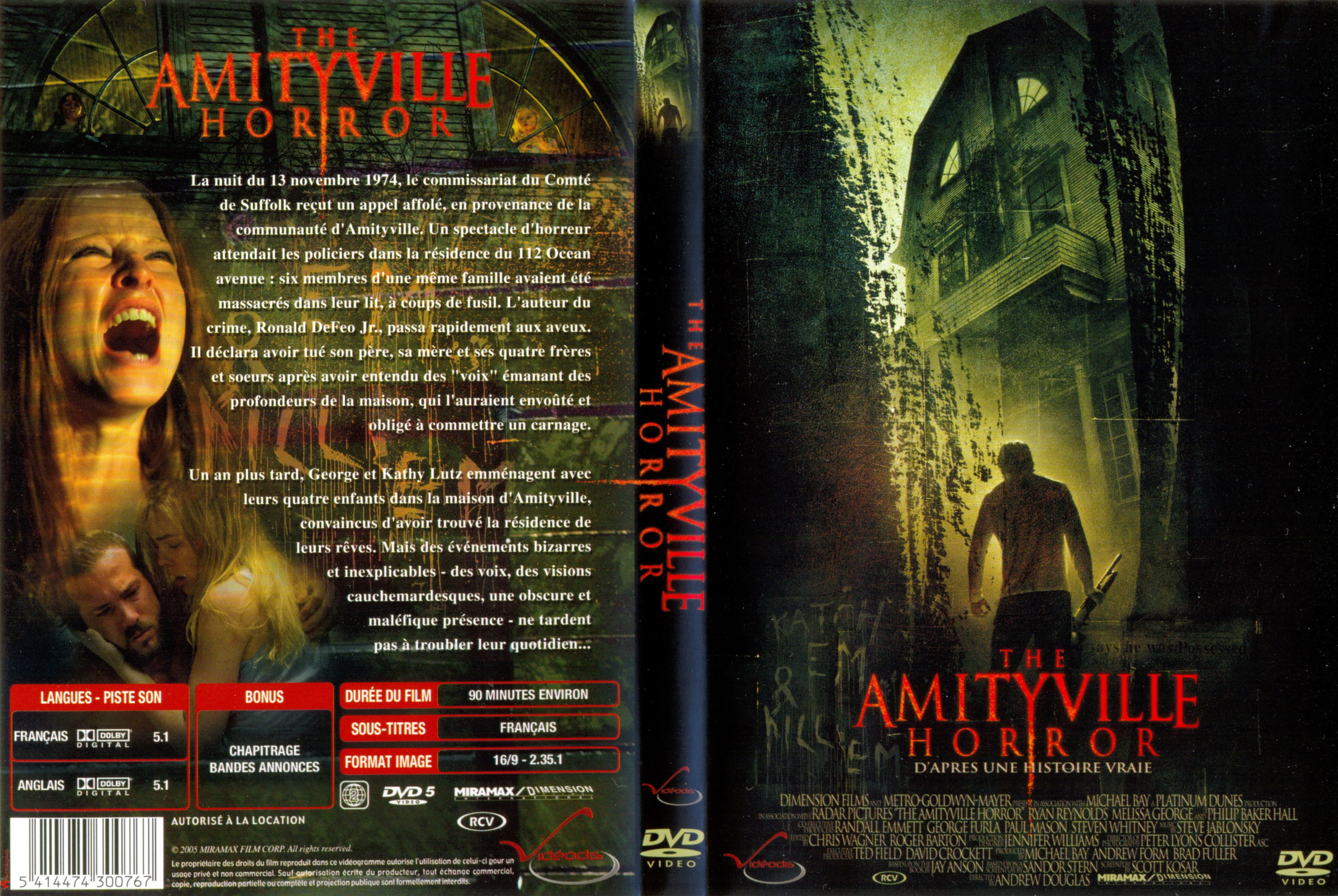Jaquette DVD The amityville horror
