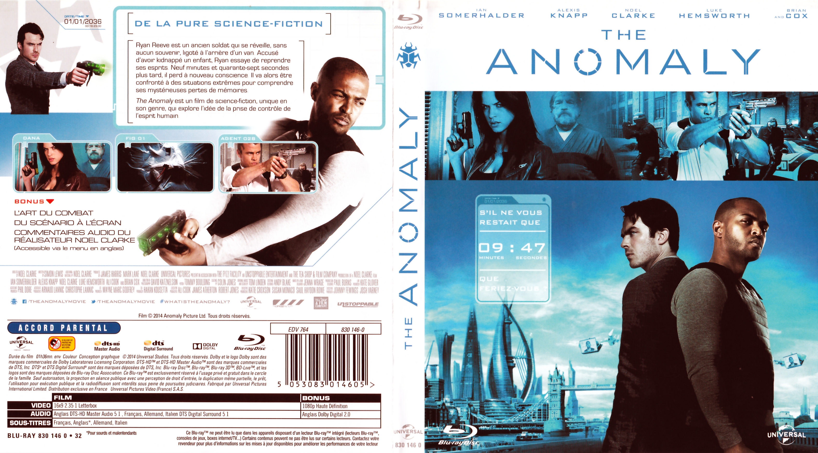 Jaquette DVD The anomaly (BLU-RAY)