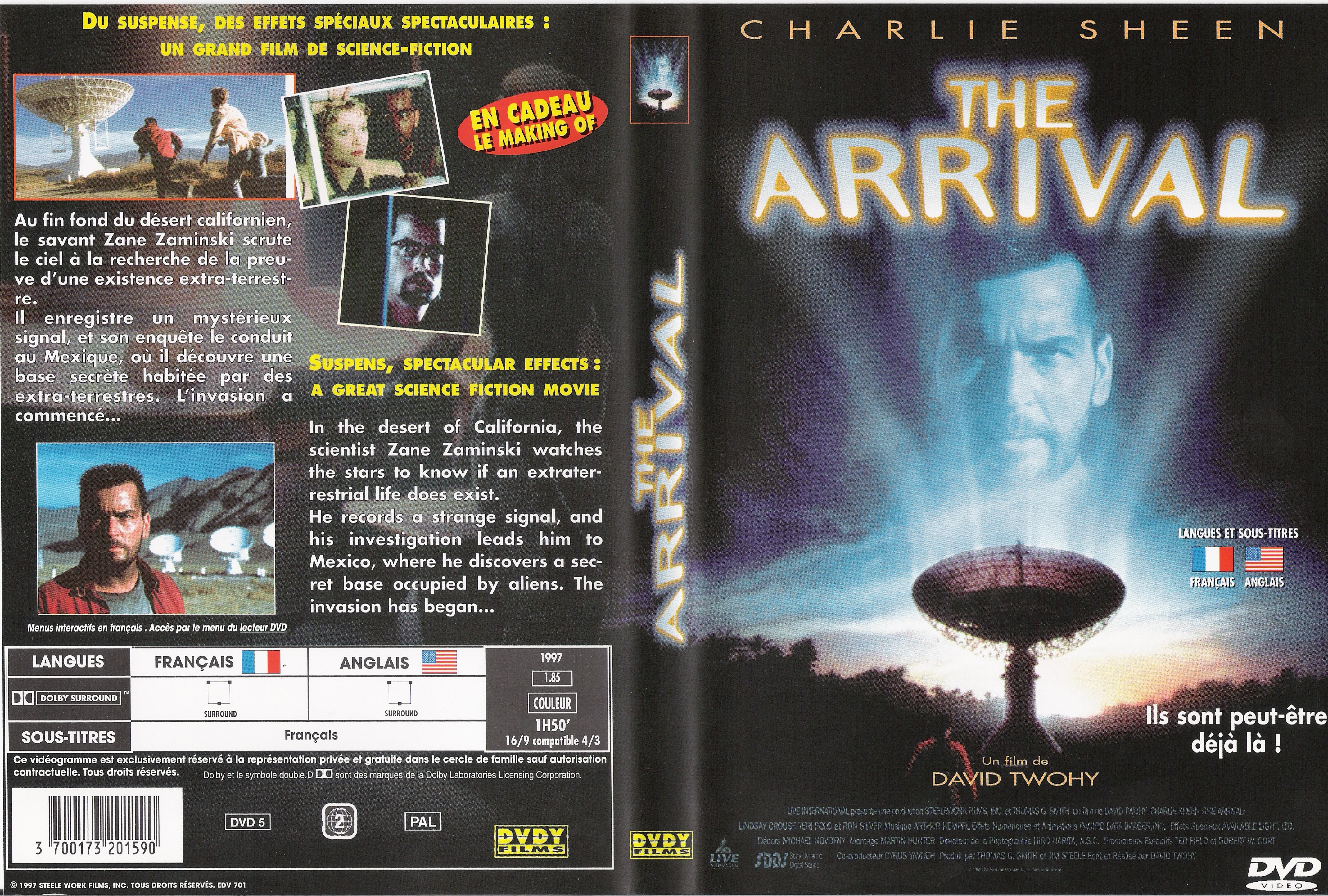 Jaquette DVD The arrival