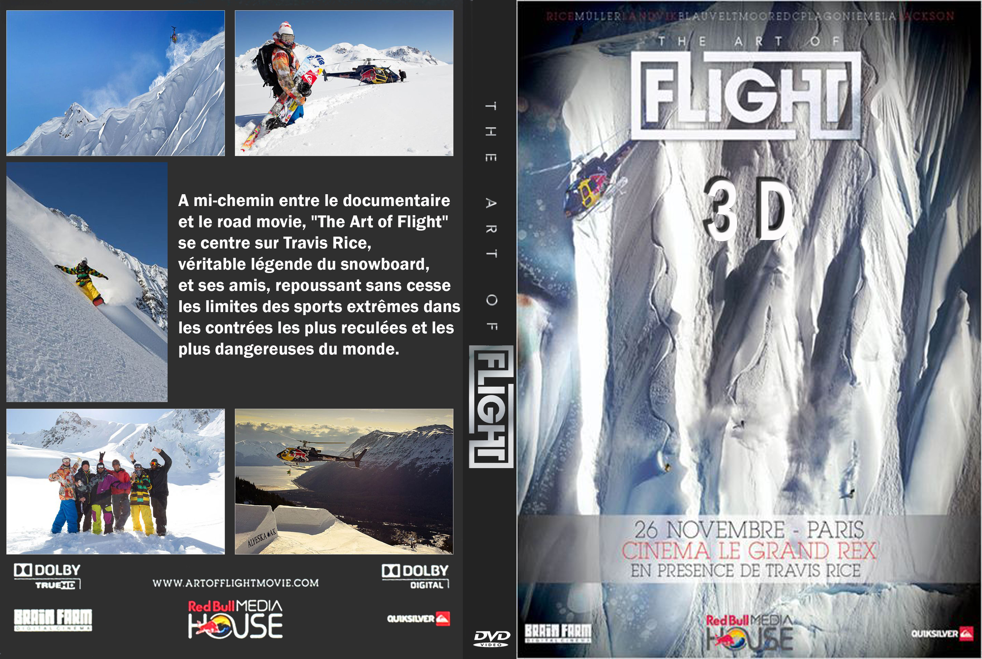 Jaquette DVD The art of flight 3D custom