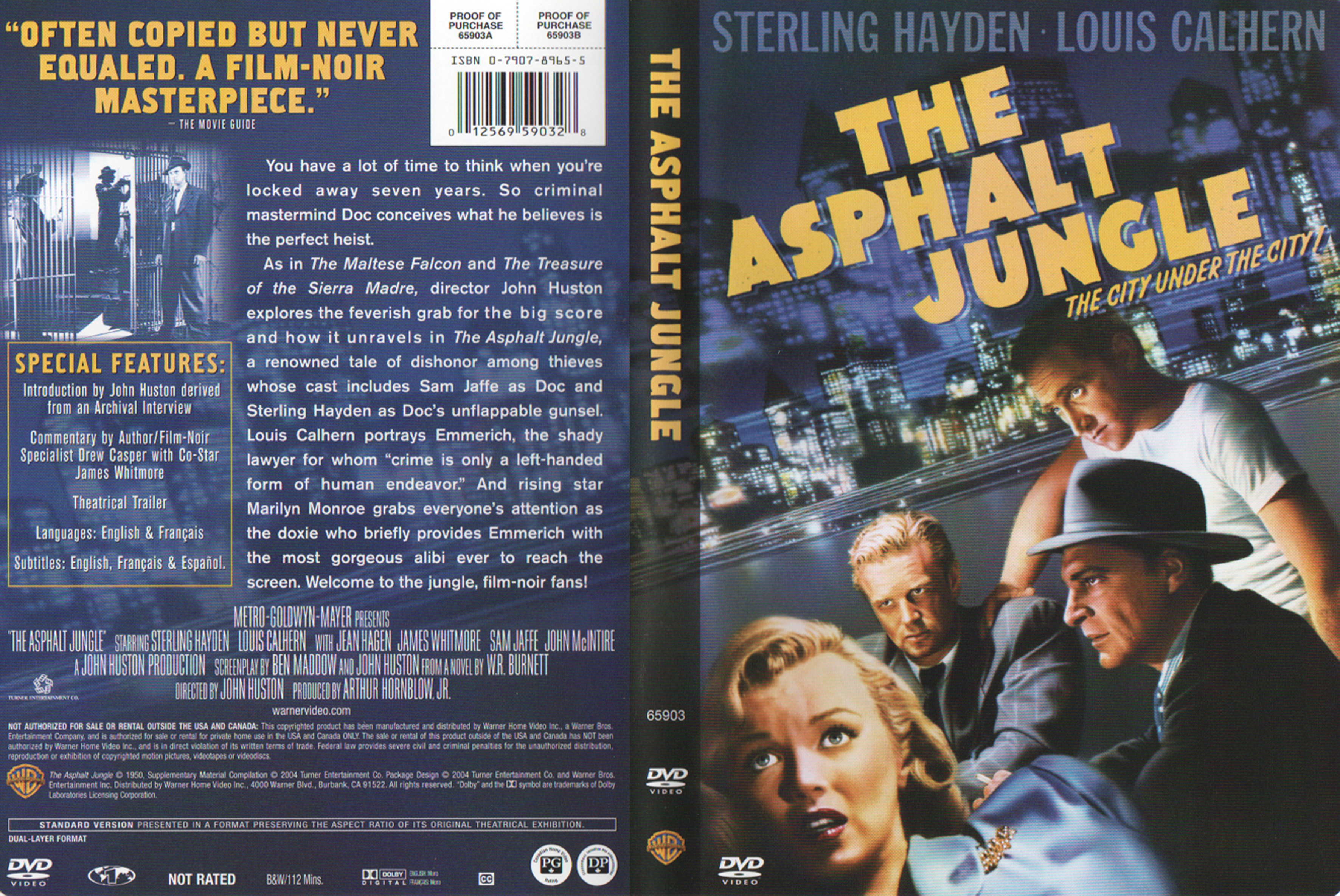 Jaquette DVD The asphalt jungle
