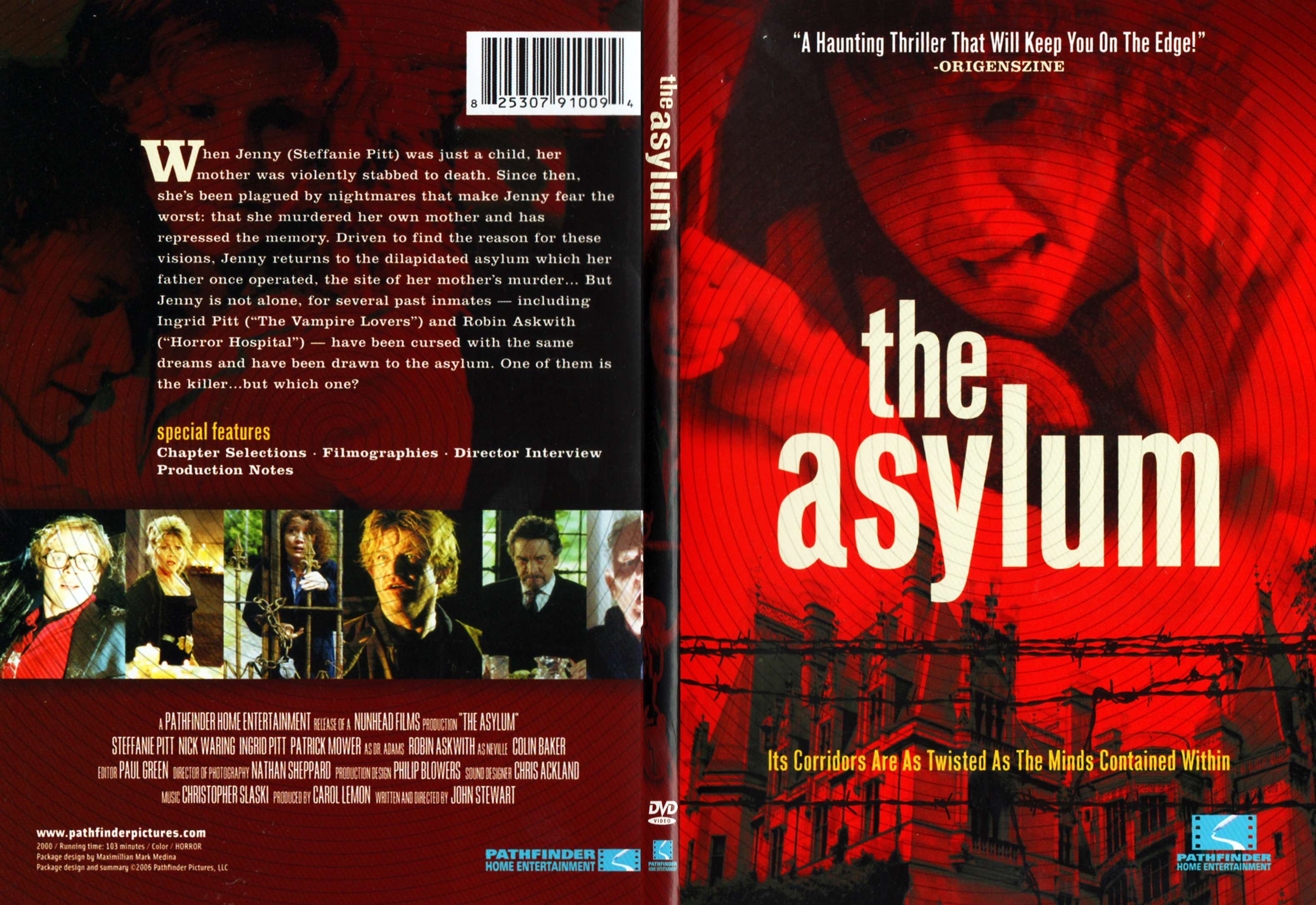 Jaquette DVD The asylum Zone 1 - SLIM