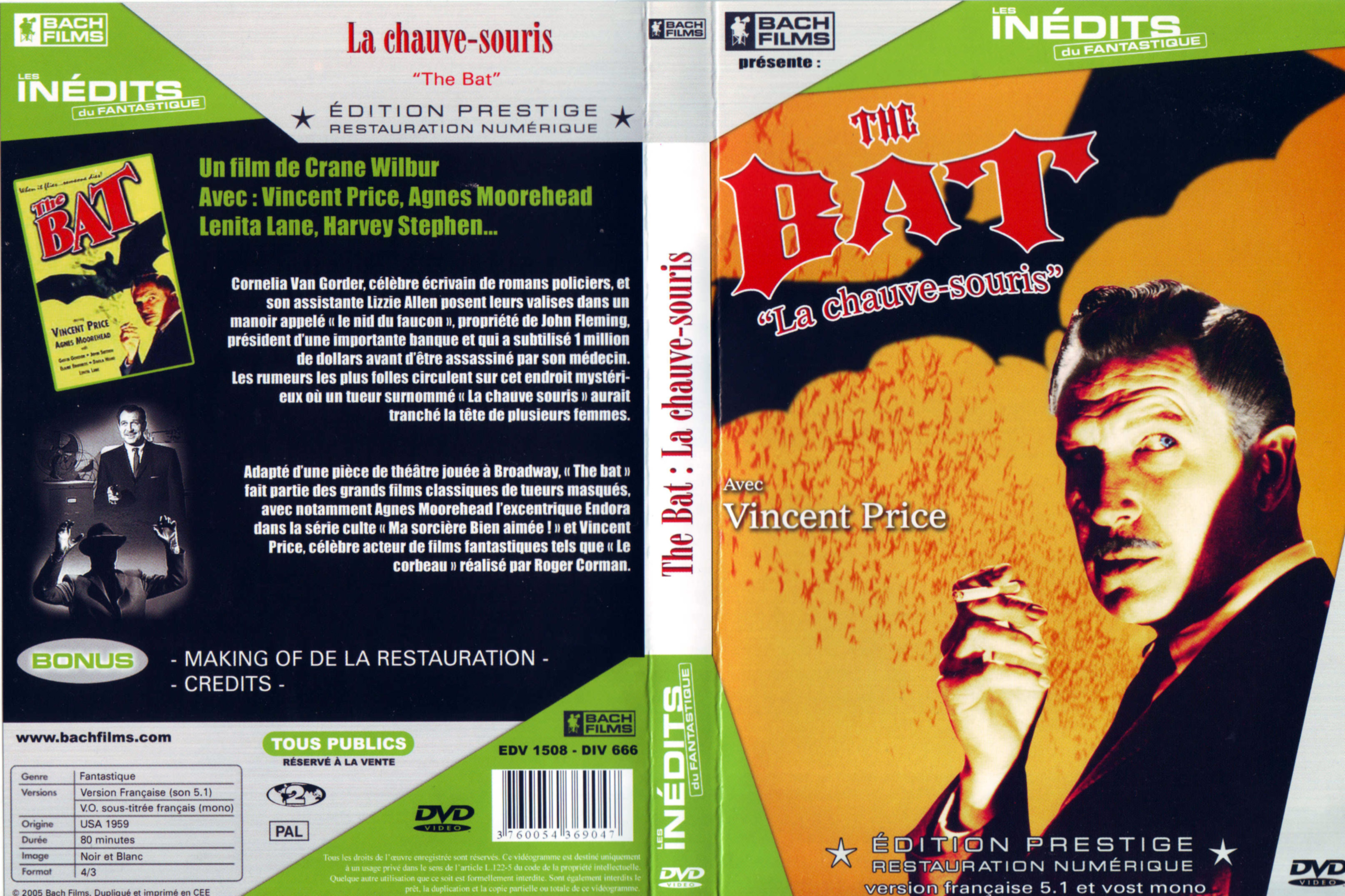 Jaquette DVD The bat la chauve-souris
