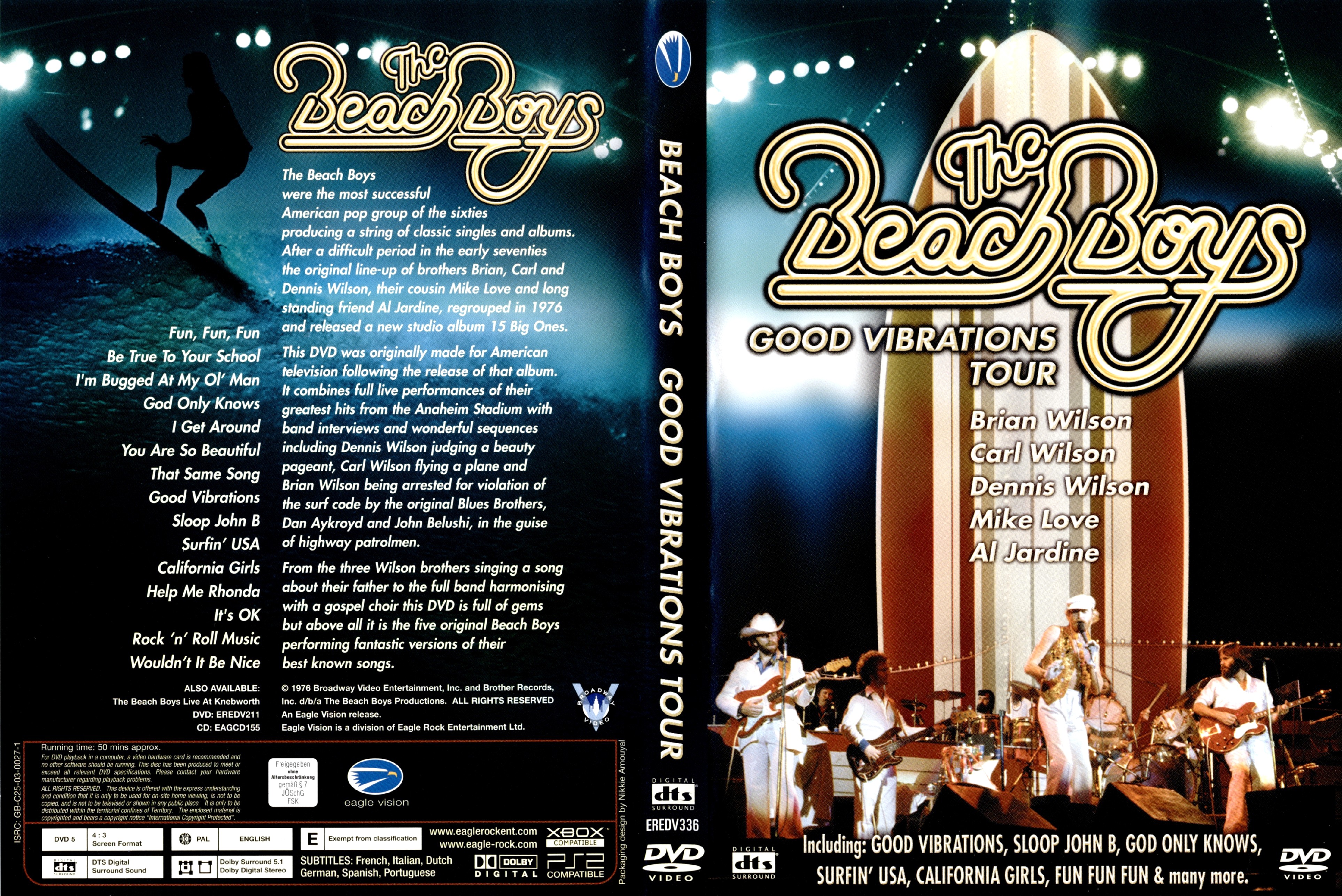 Jaquette DVD The beach boys - Good vibrations tour