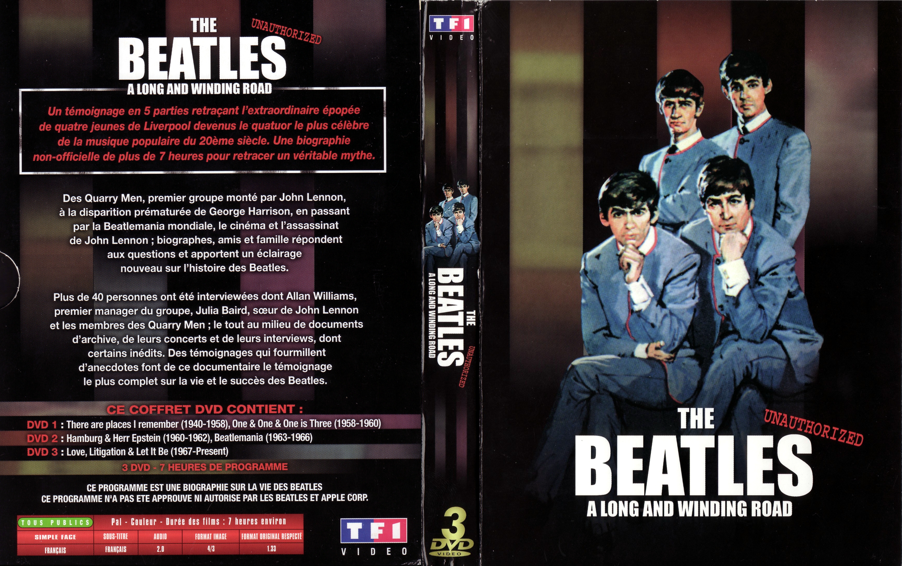 Jaquette DVD The beatles a long and winding road v2
