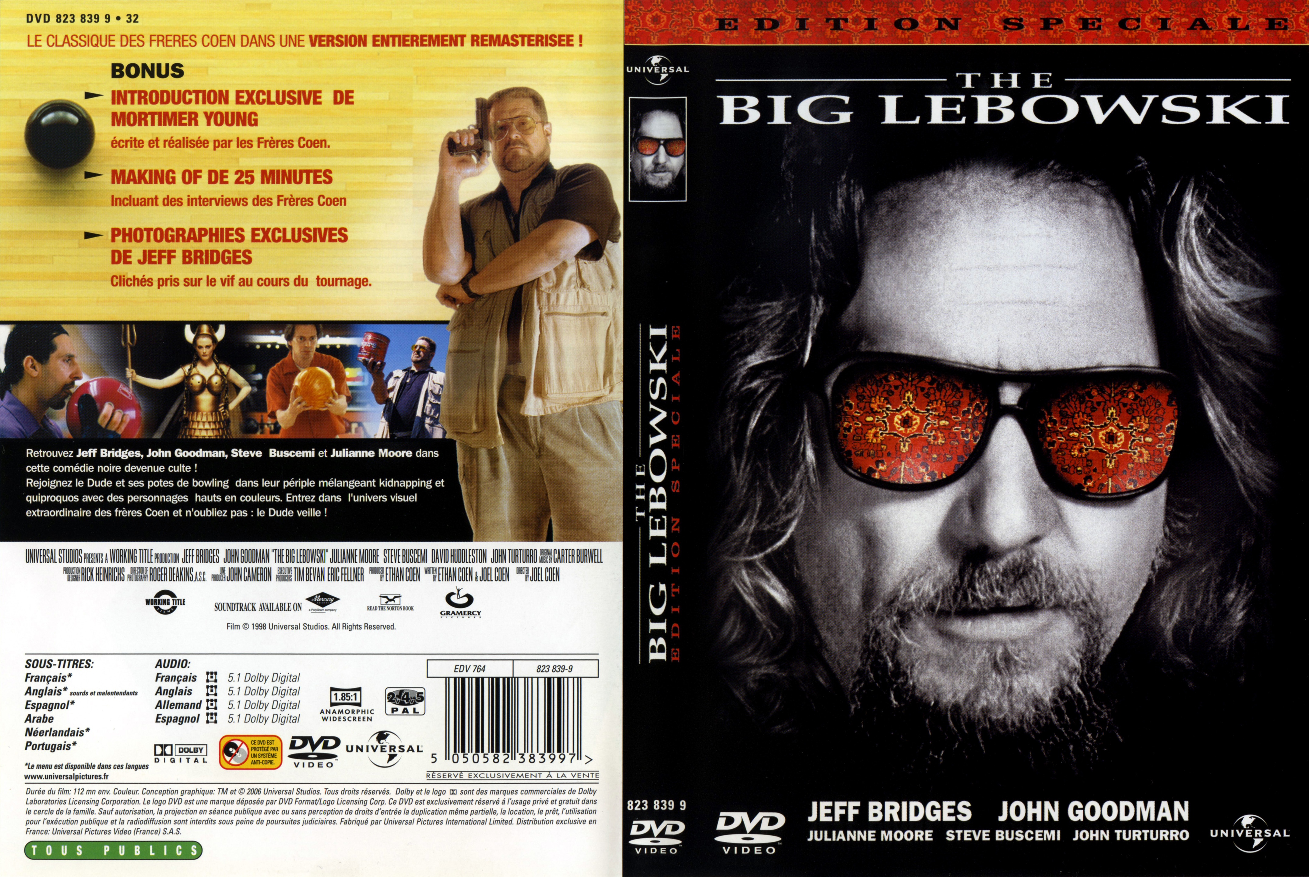 Jaquette DVD The big Lebowski v3