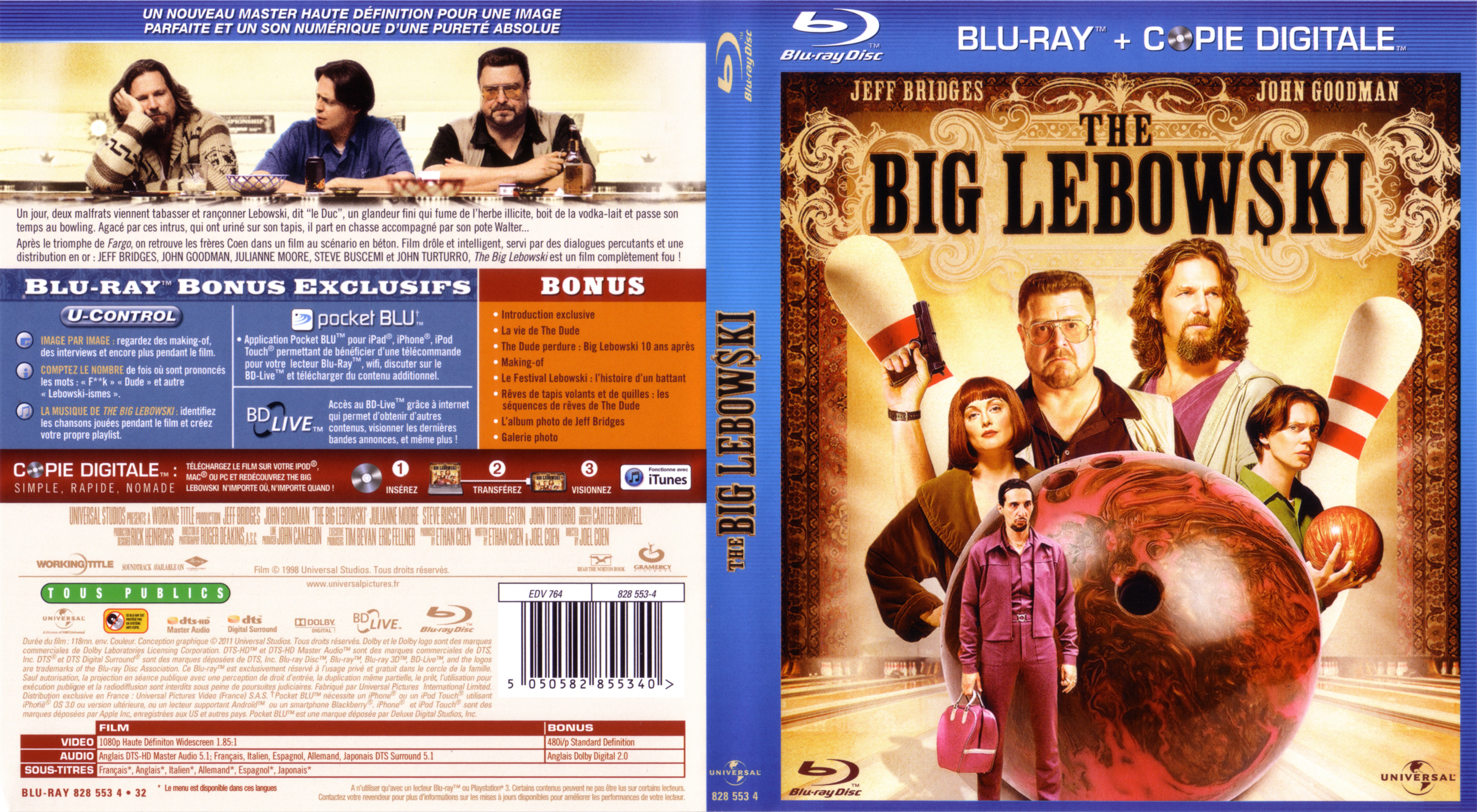 Jaquette DVD The big lebowski (BLU-RAY)