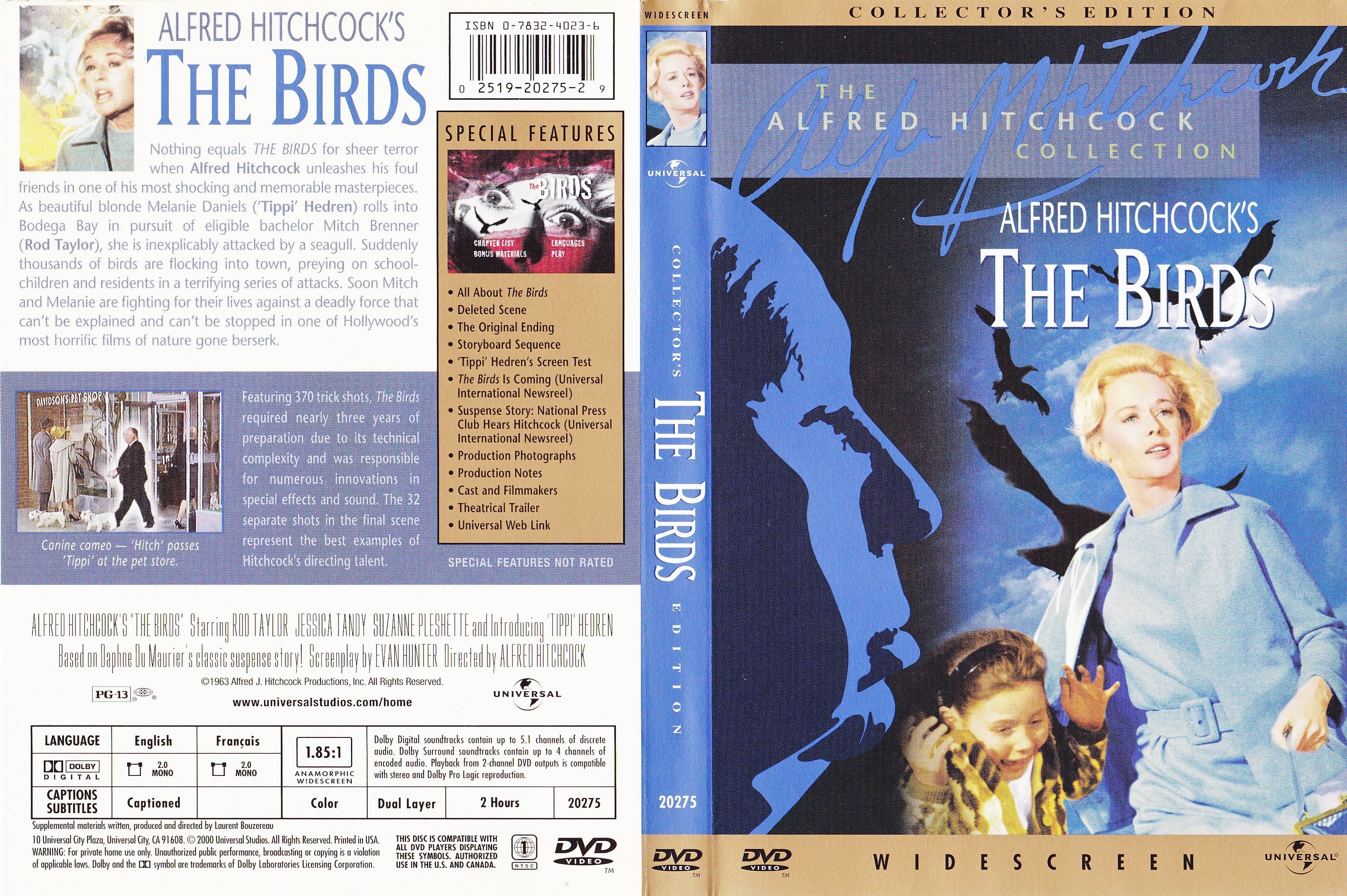 Jaquette DVD The birds - Les oiseaux (Canadienne)