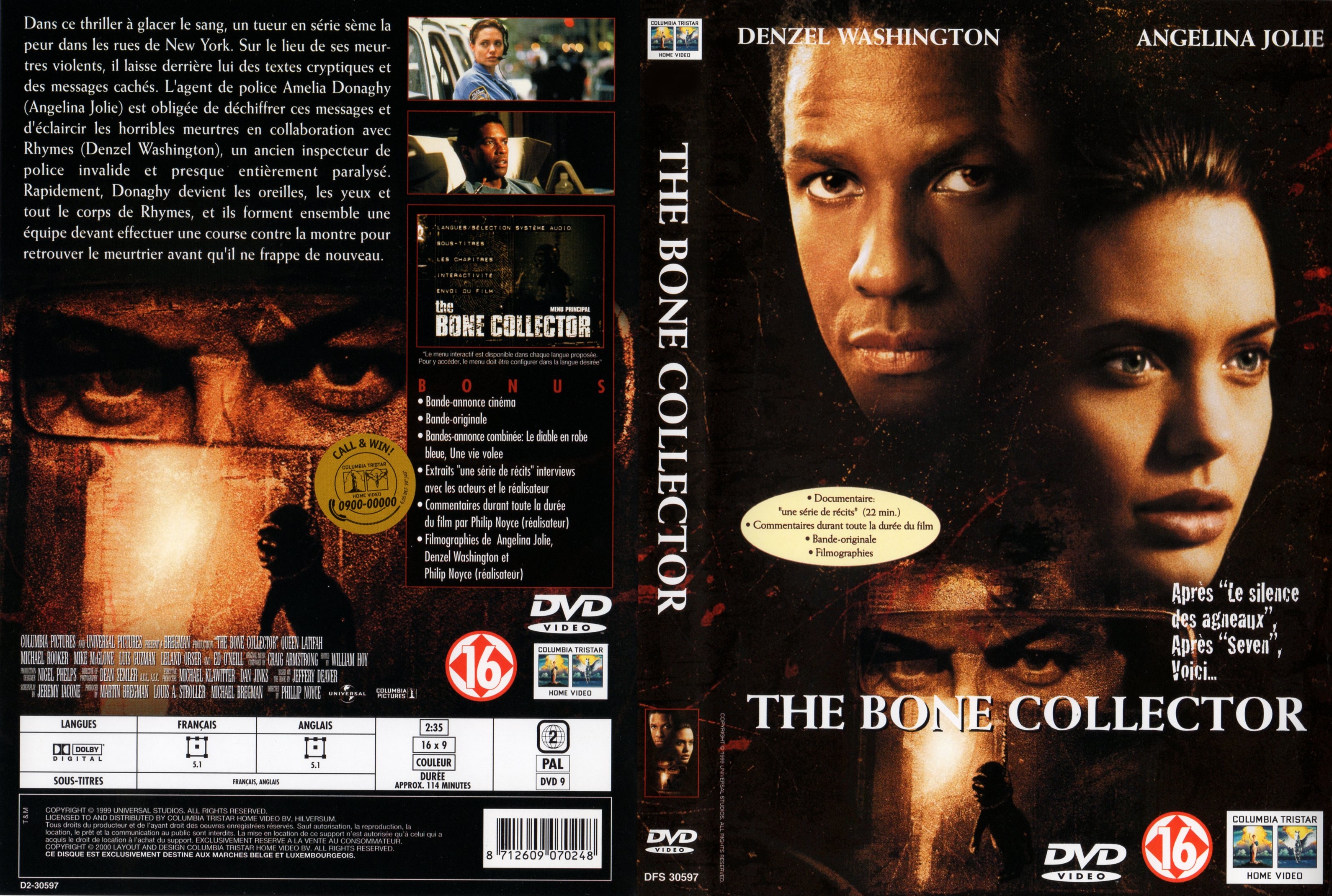 Jaquette DVD The bone collector