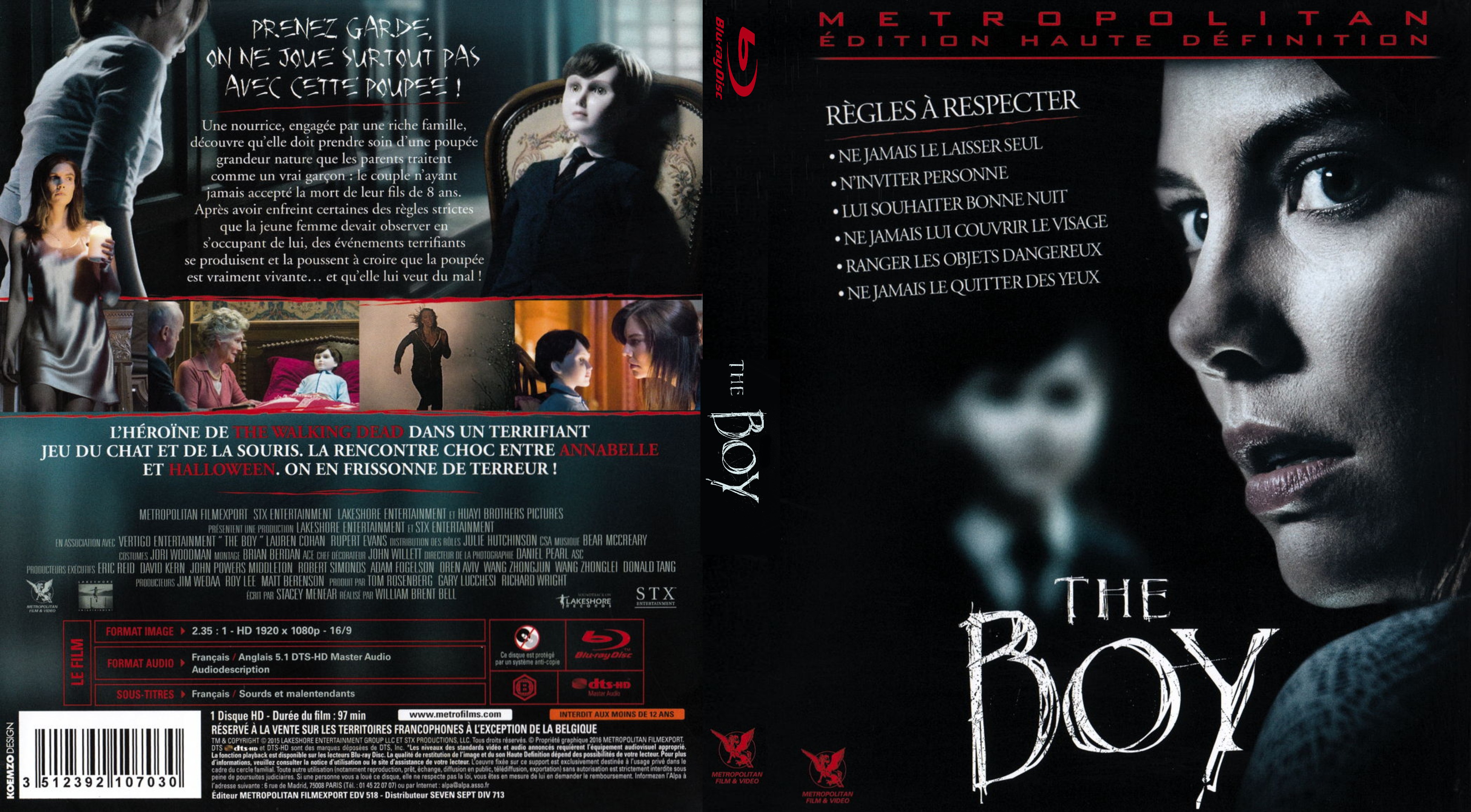 Jaquette DVD de The boy (BLU-RAY) - Cinéma Passion