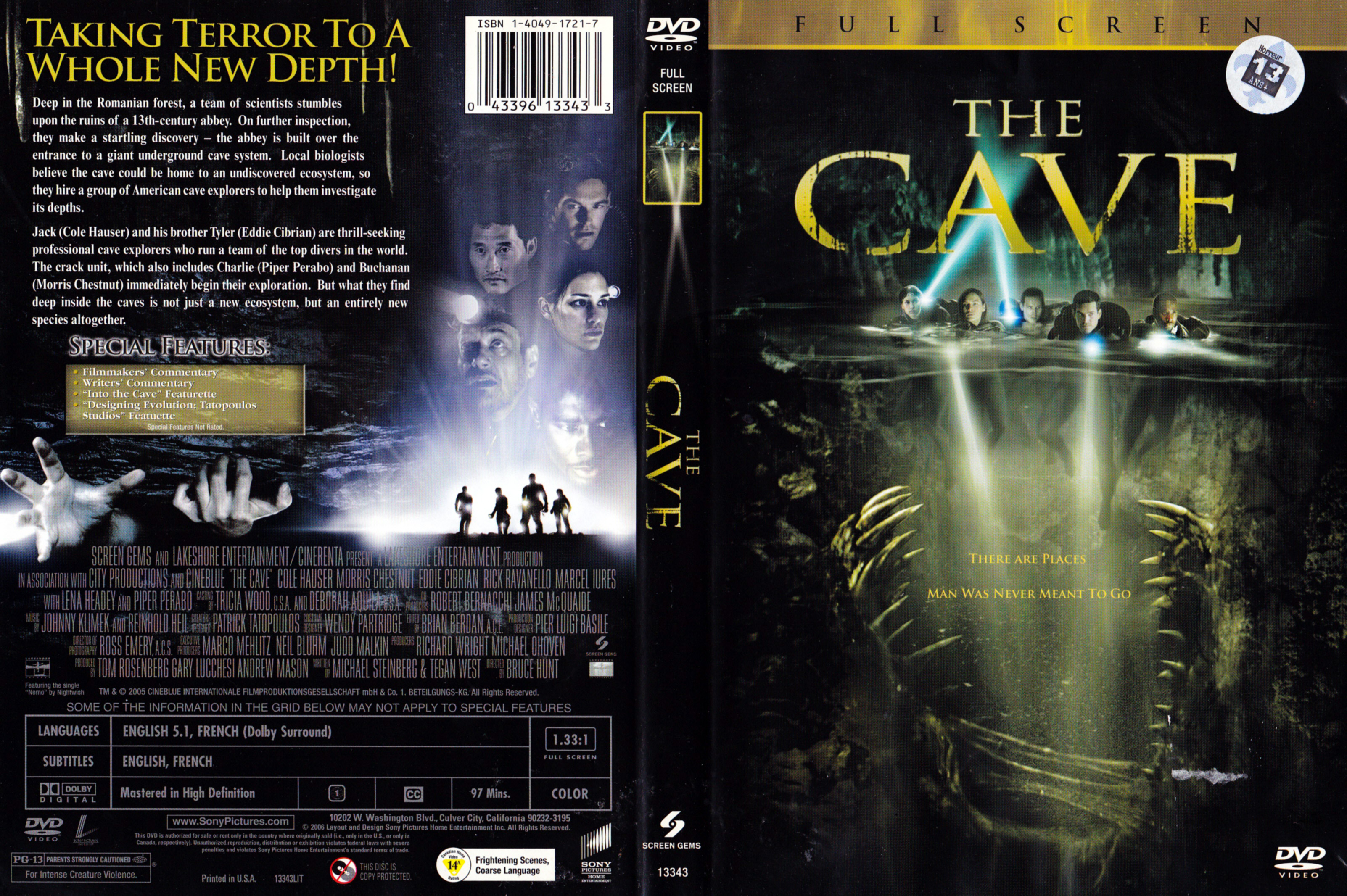 Jaquette DVD The cave (Canadienne)