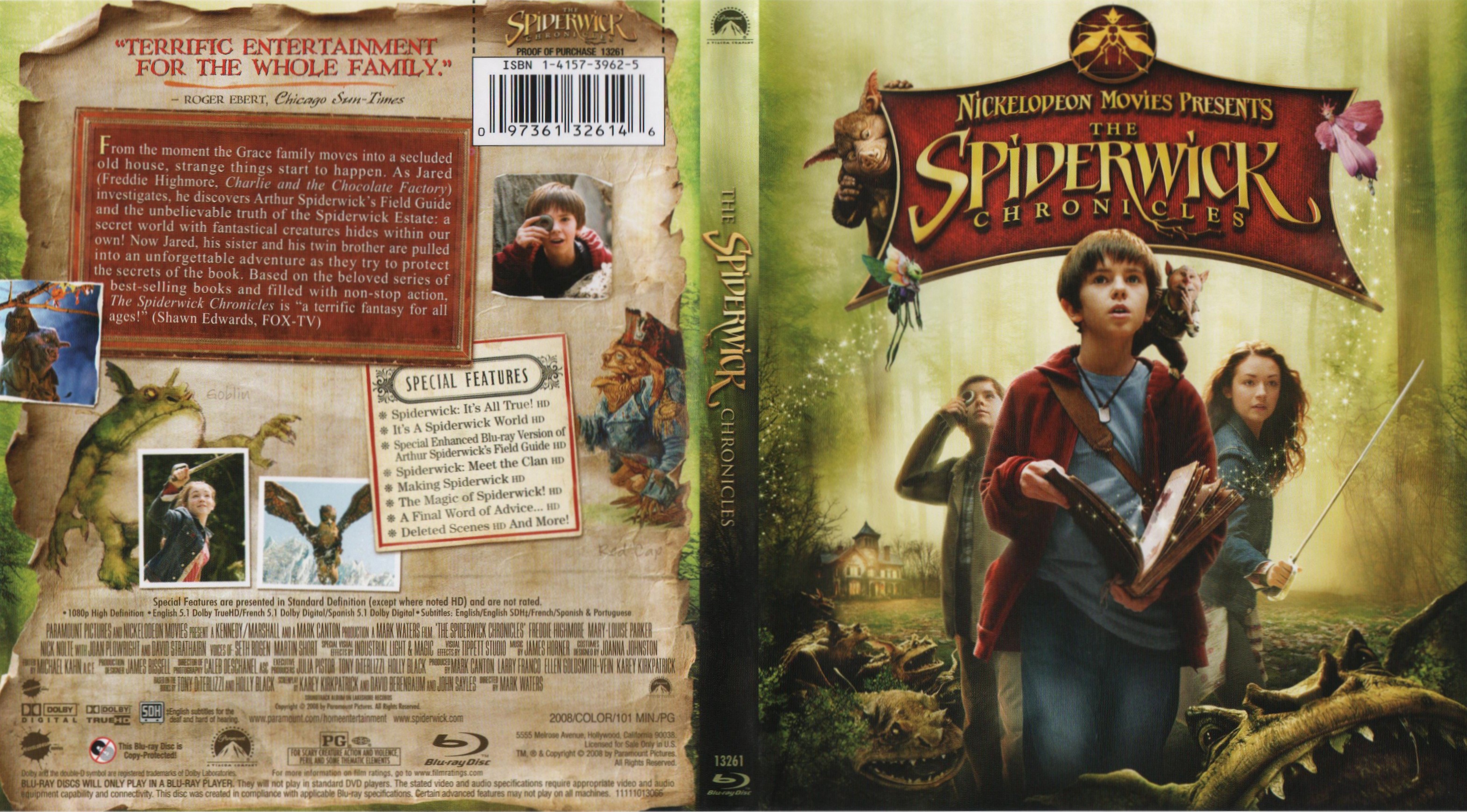 Jaquette DVD The chronicles spiderwick - Les chroniques de spiderwick Zone 1 (BLU-RAY)