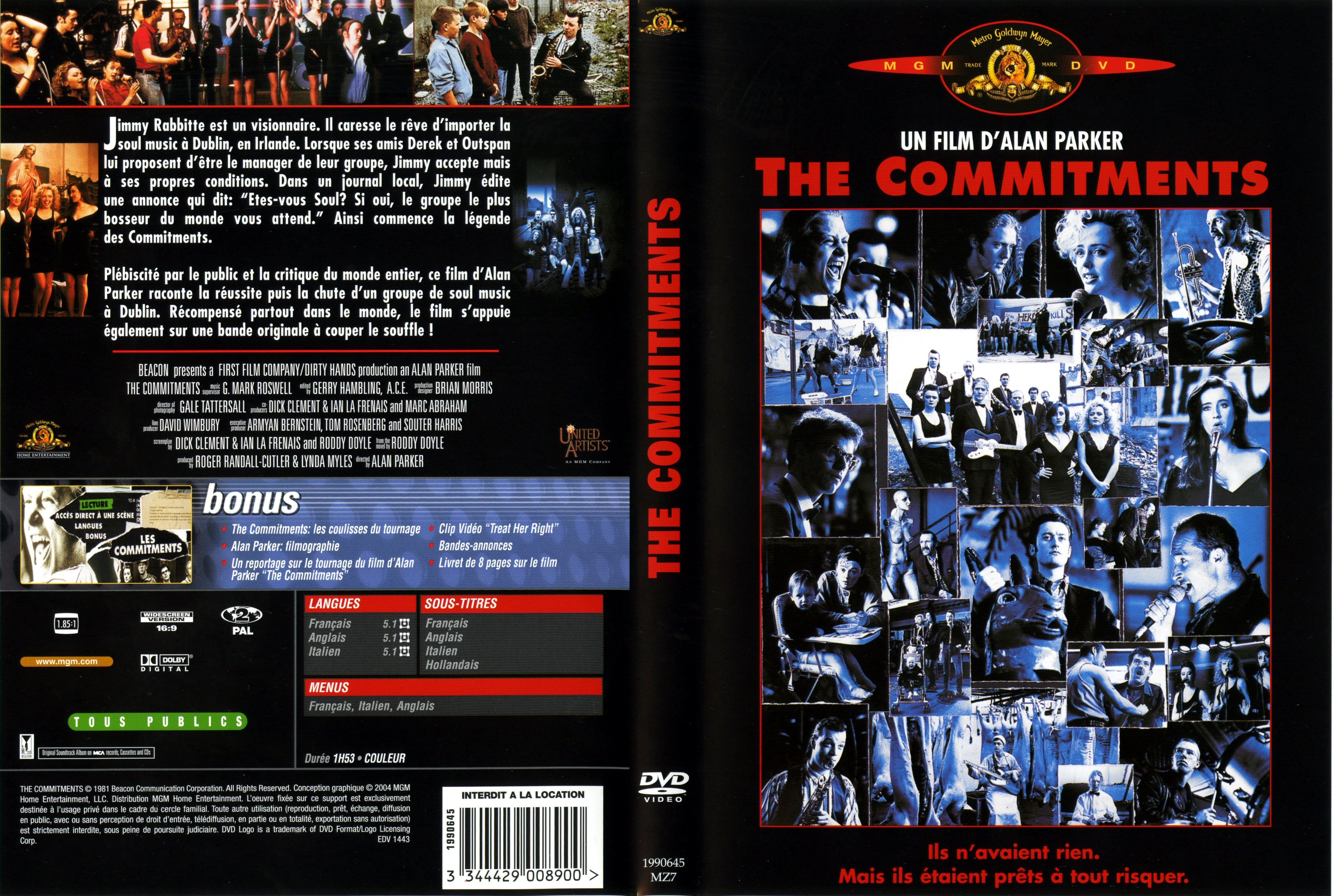 Jaquette DVD The commitments