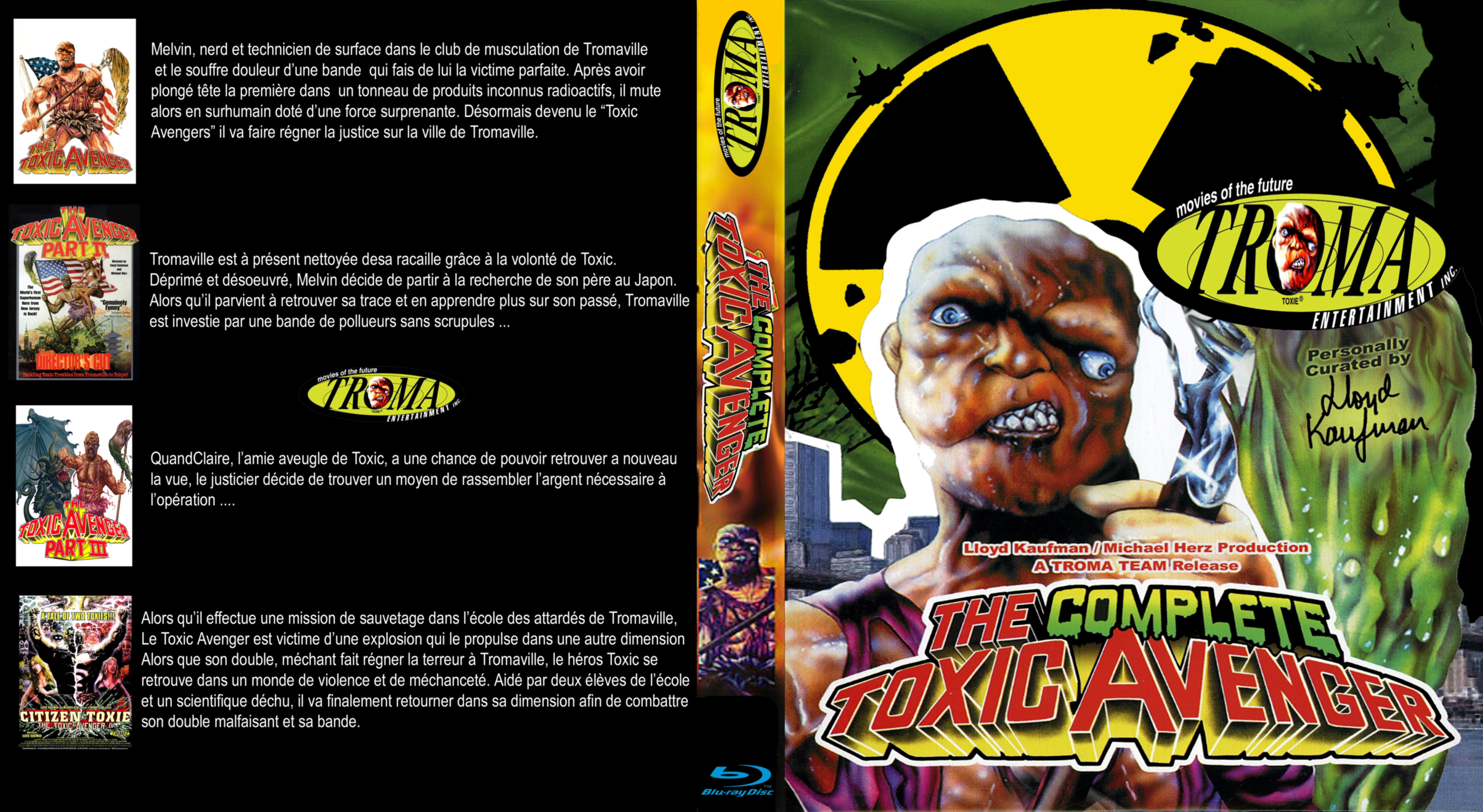 Jaquette DVD The complete toxic avenger custom (BLU-RAY)