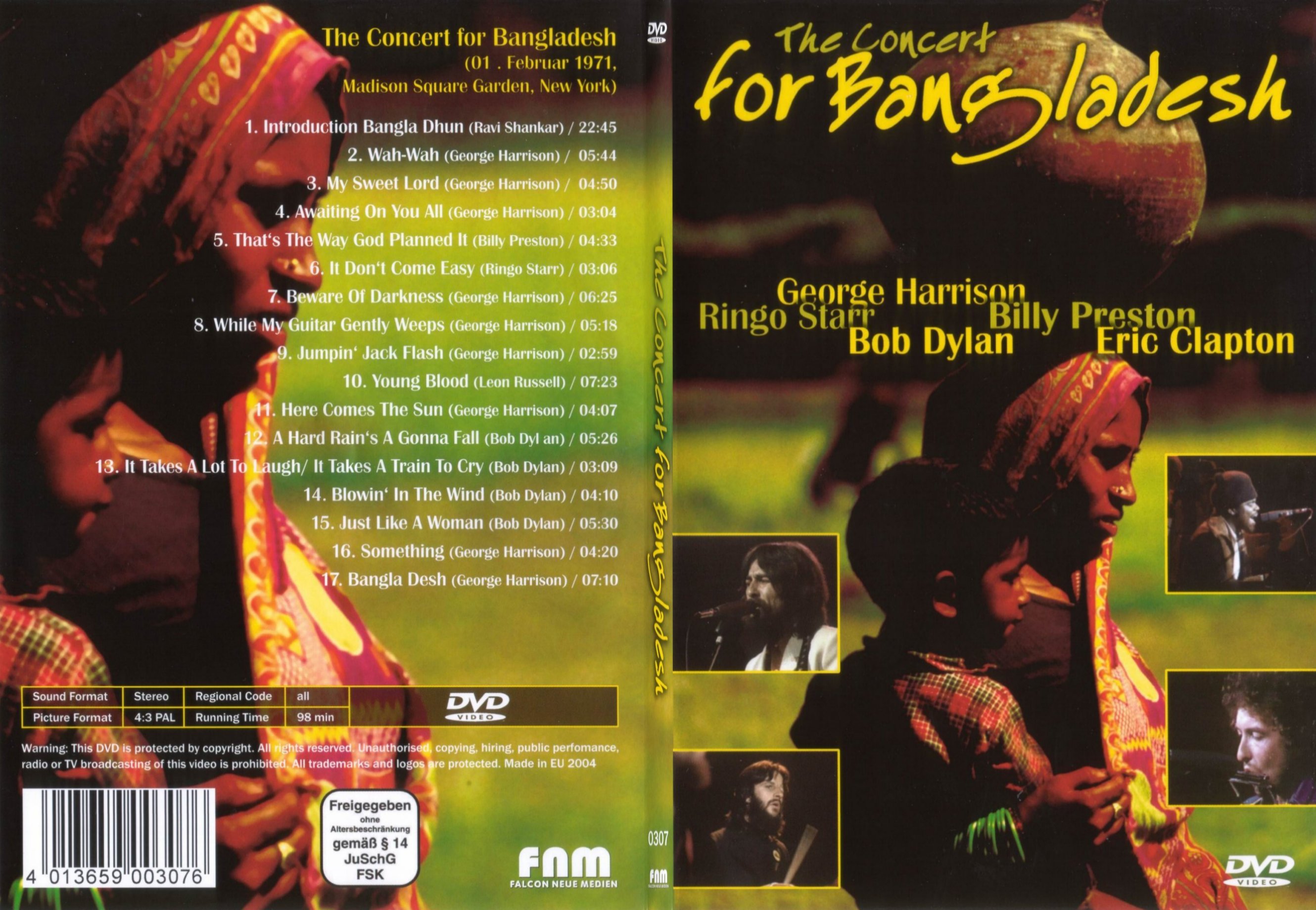 Jaquette DVD The concert for Bangladesh - SLIM
