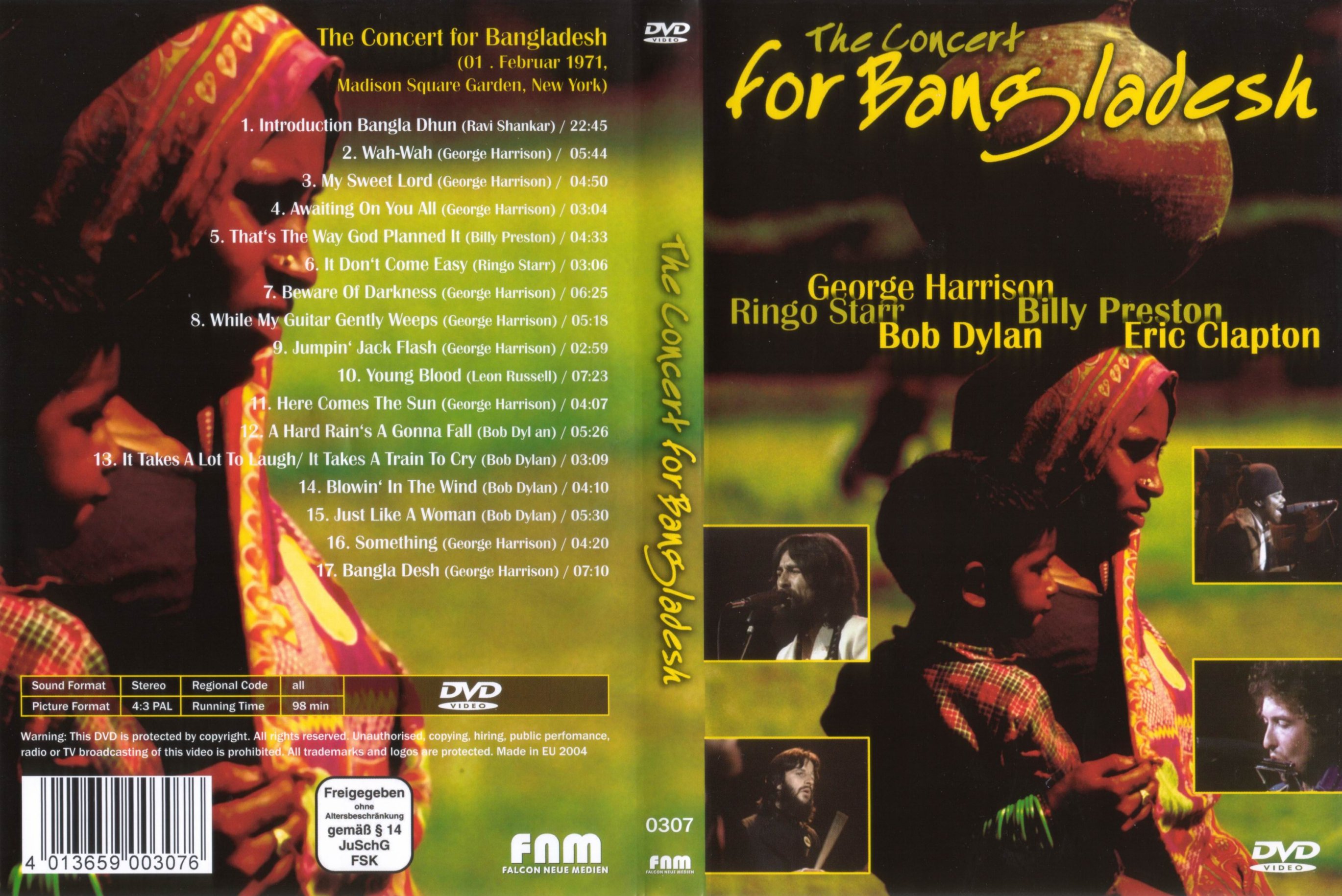 Jaquette DVD The concert for Bangladesh v2