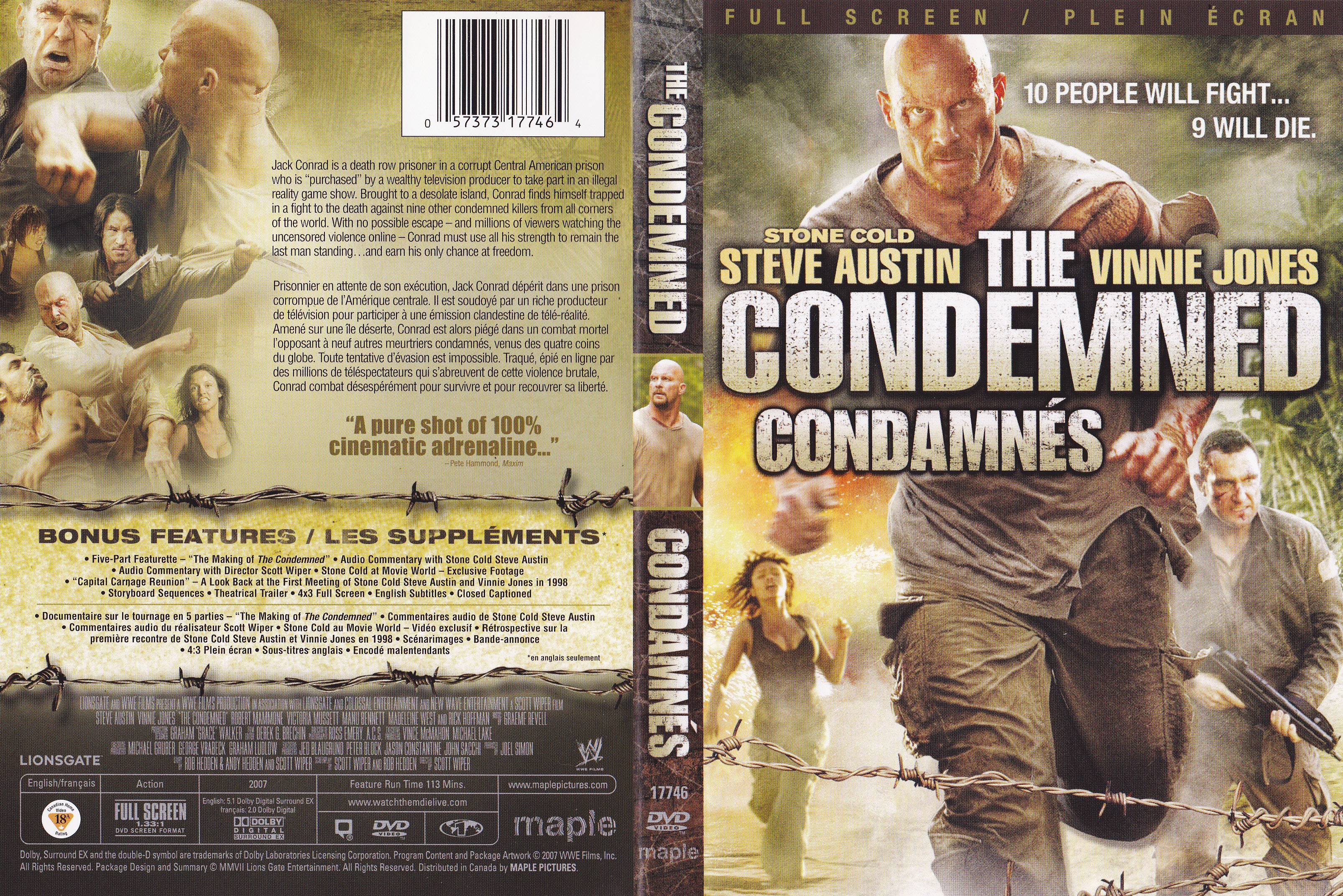 Jaquette DVD The condamned - Condamns (Canadienne)