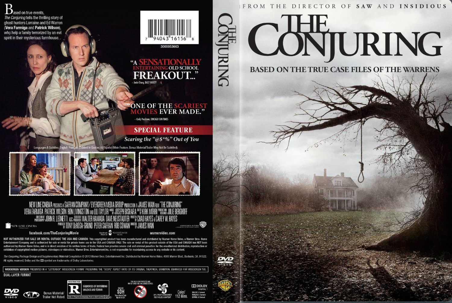 Jaquette DVD The conjuring Zone 1 v2