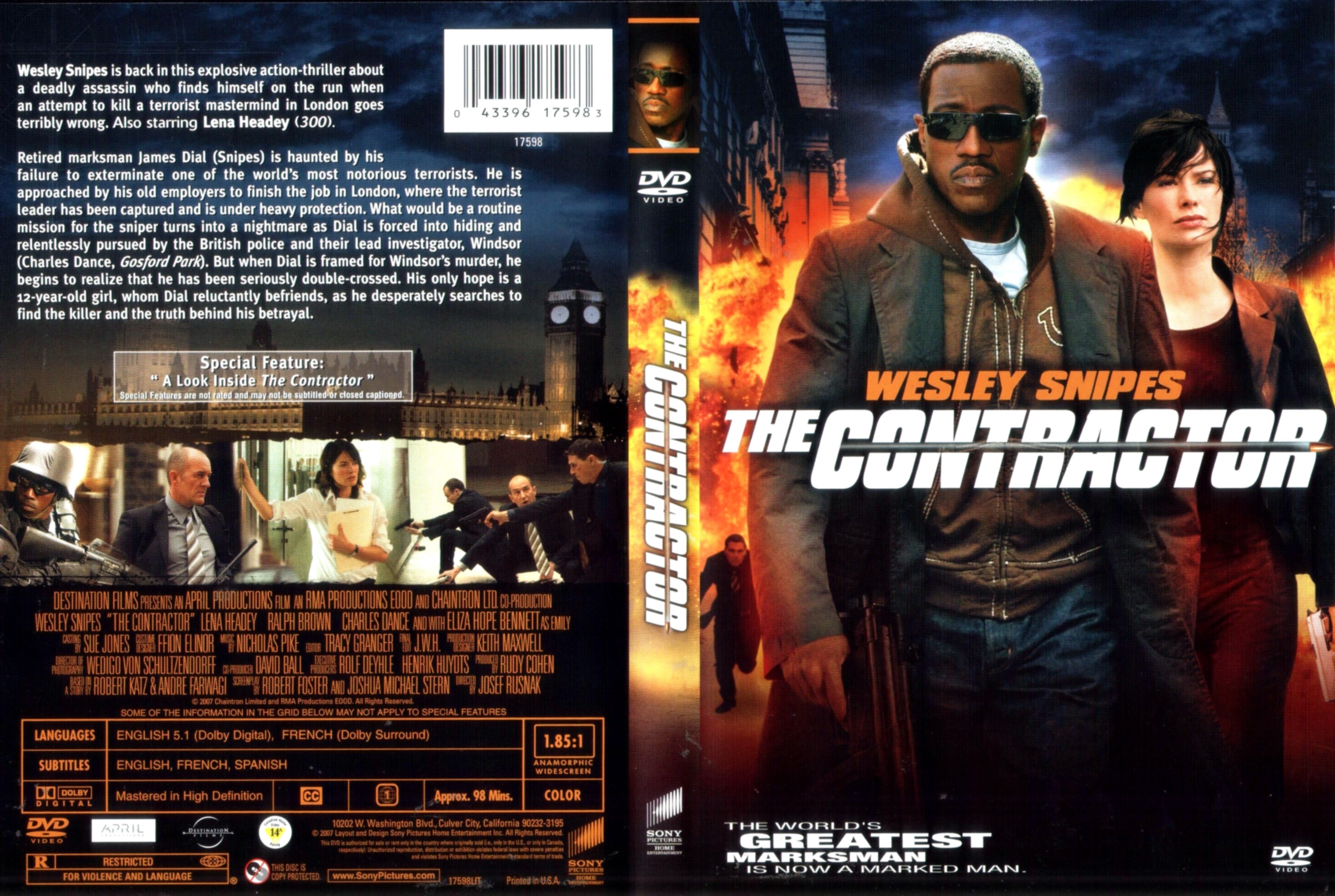 Jaquette DVD The contractor Zone 1