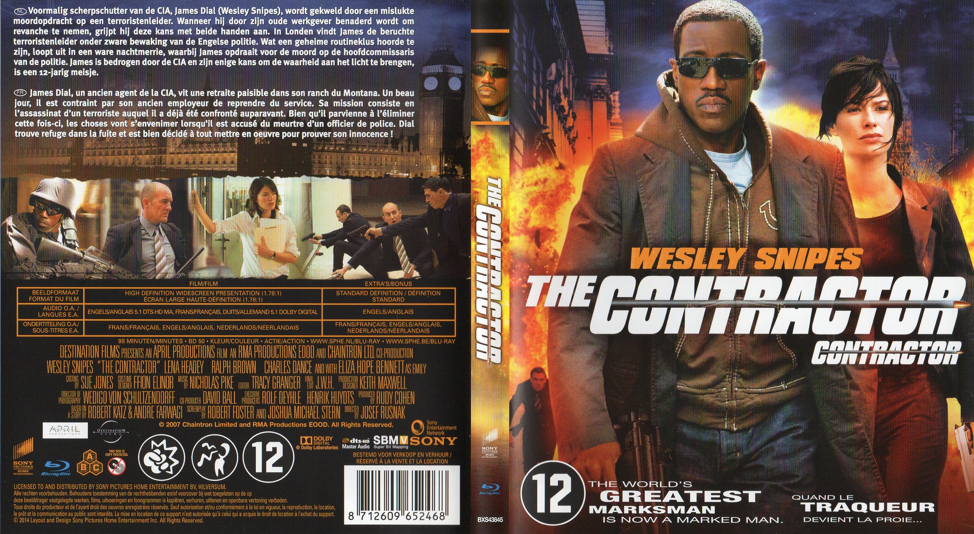 Jaquette DVD The contractor (BLU-RAY)
