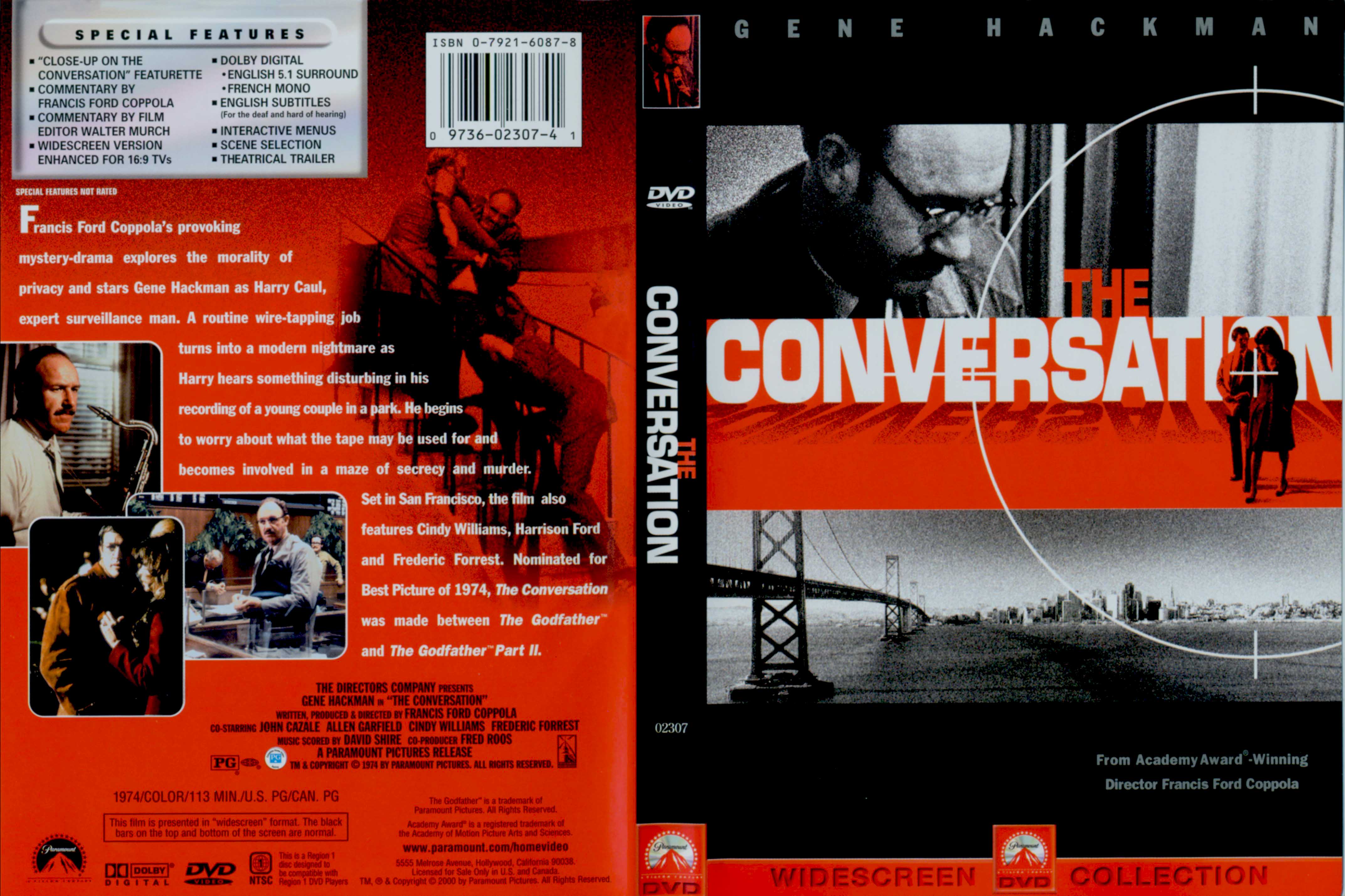 Jaquette DVD The conversation - Conversation secrete Zone 1