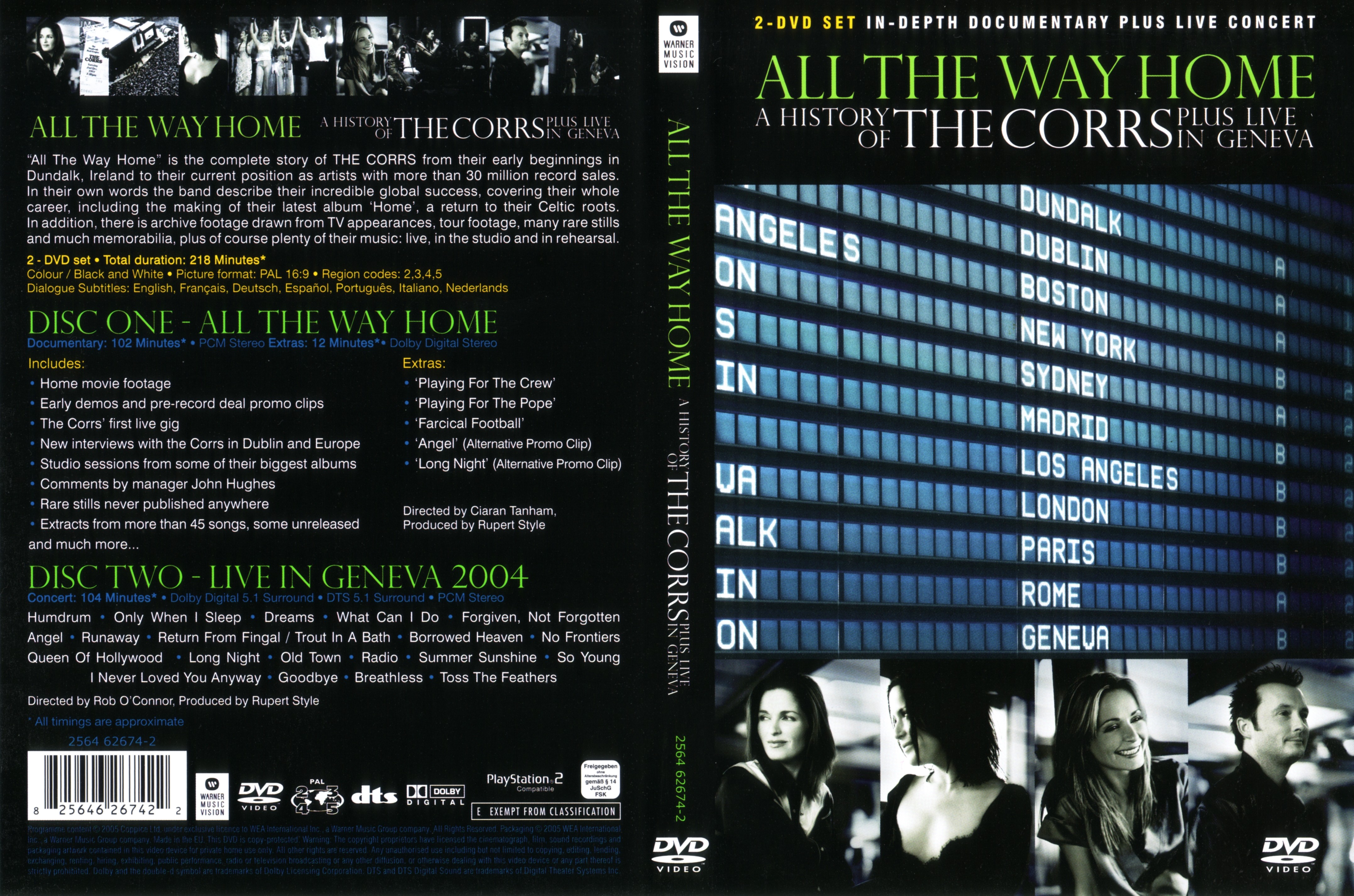 Jaquette DVD The corrs - All the way home