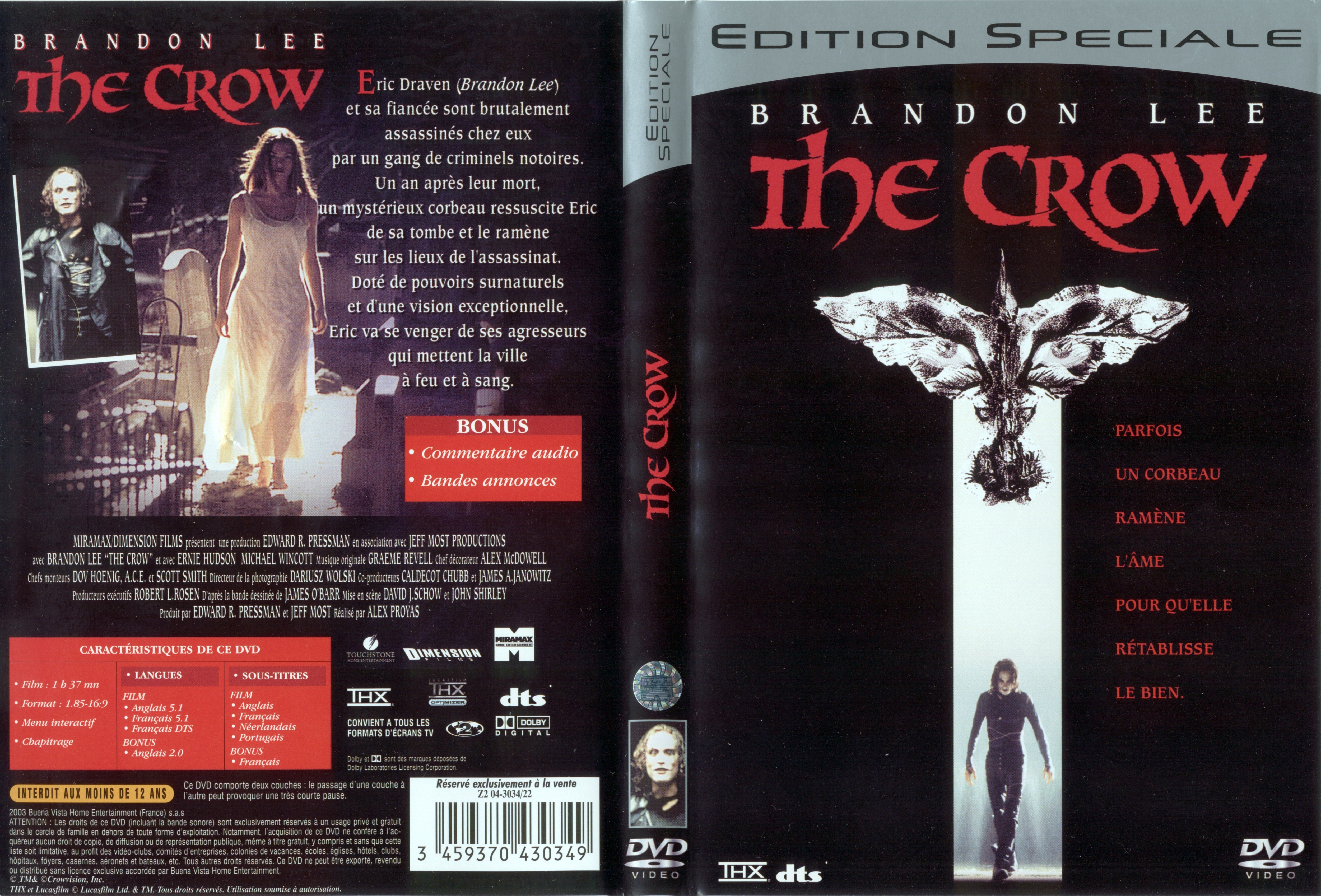 Jaquette DVD The crow