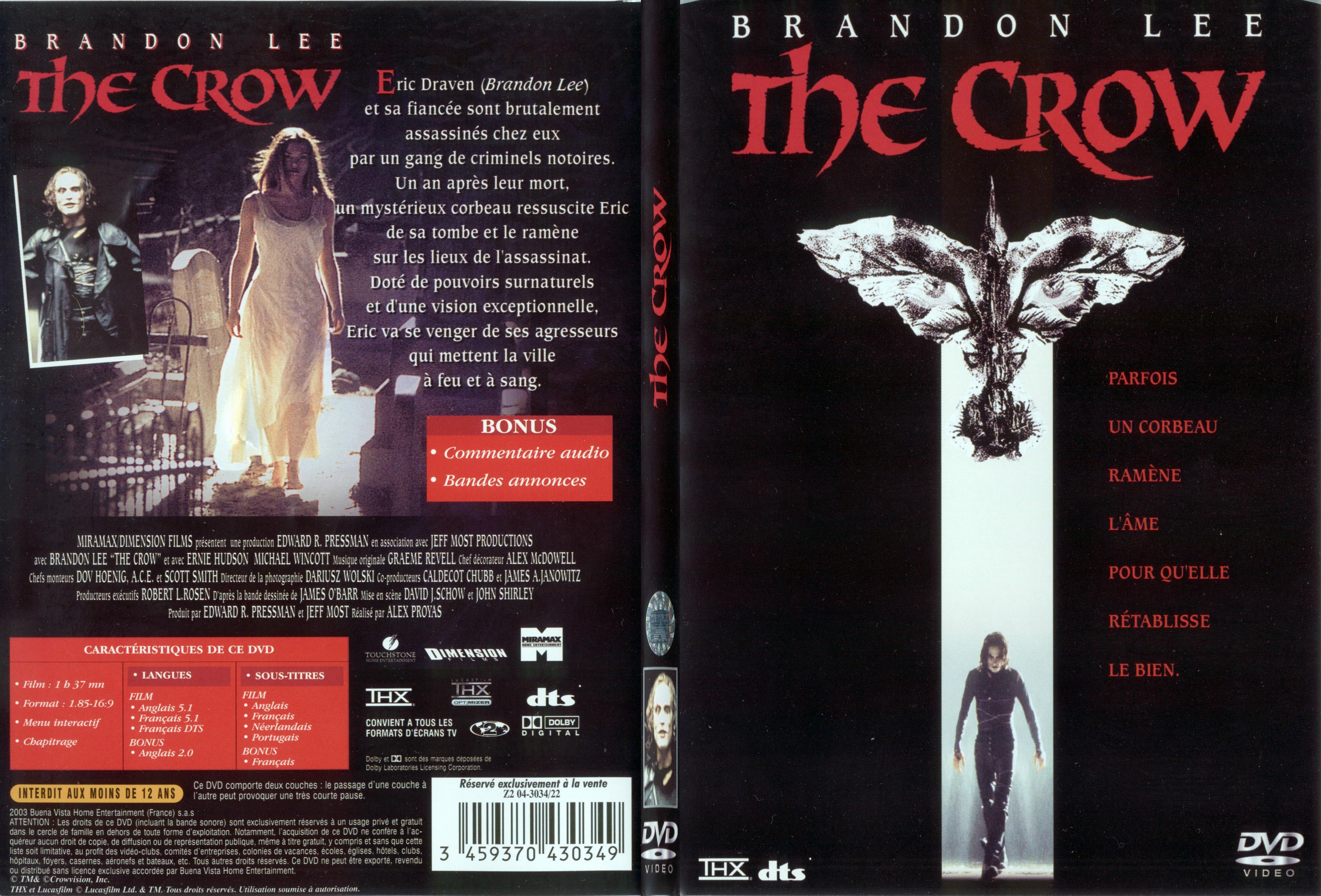 Jaquette DVD The crow - SLIM