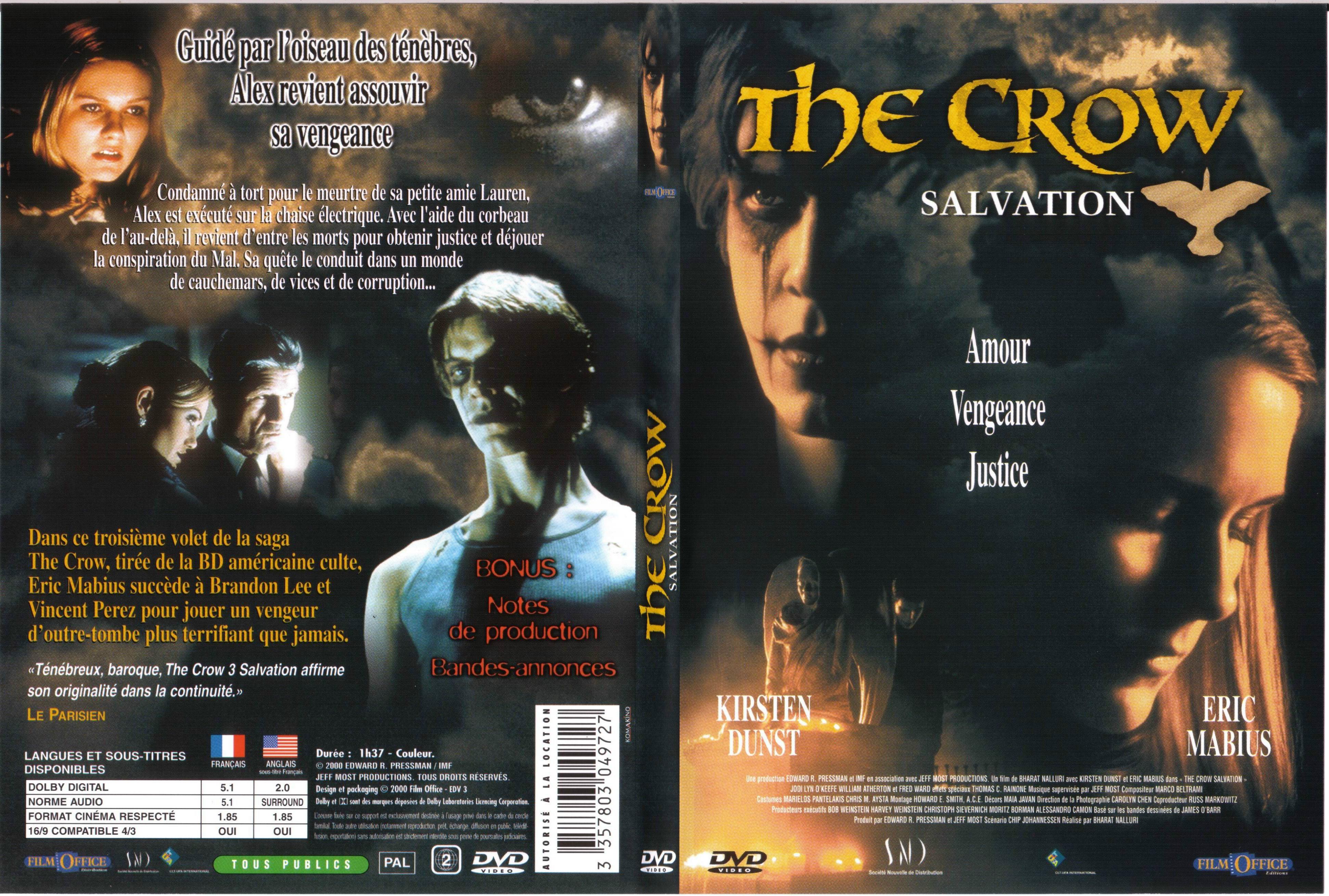 Jaquette DVD The crow salvation - SLIM