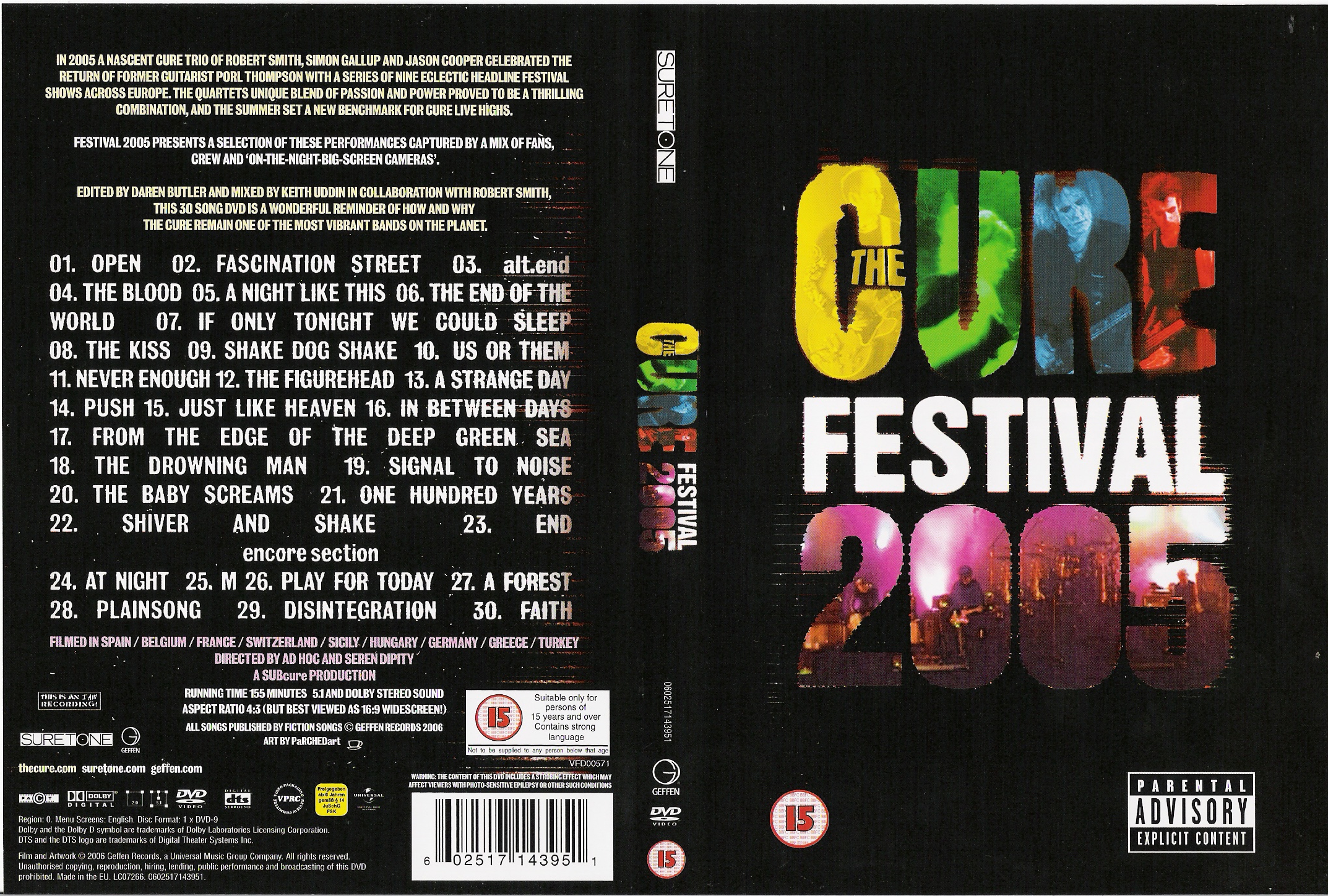 Jaquette DVD The cure festival 2005