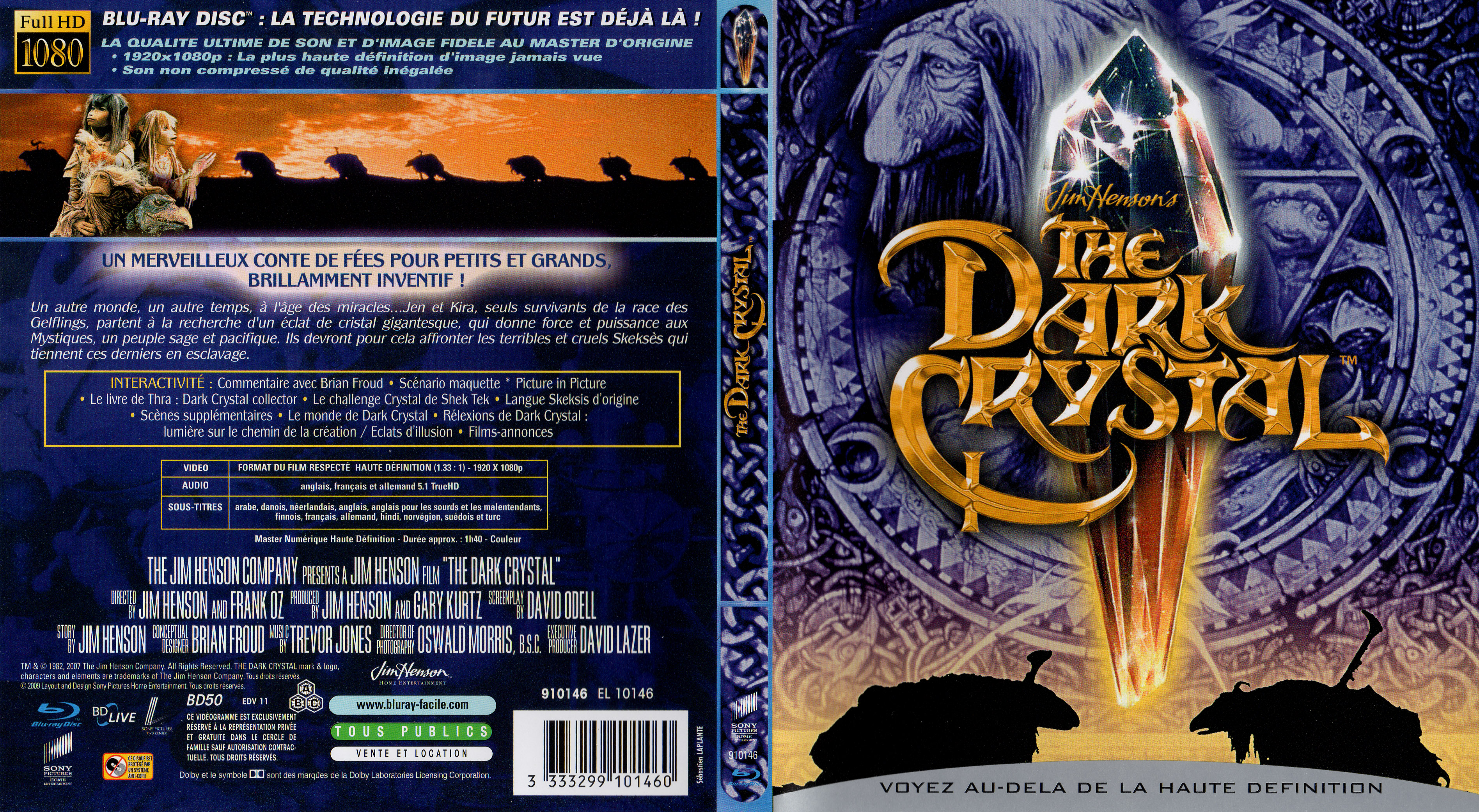 Jaquette DVD The dark crystal (BLU-RAY)
