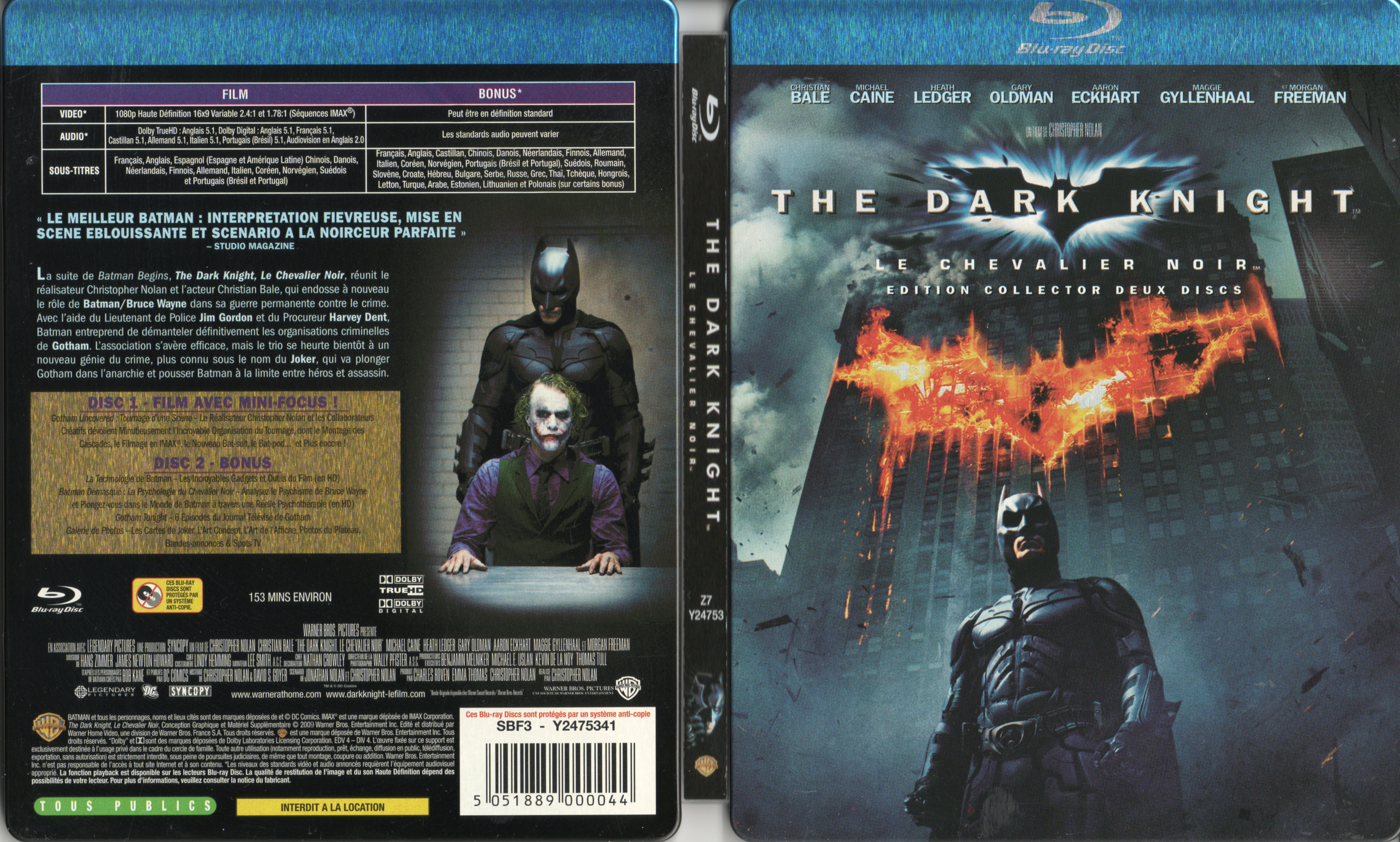 Jaquette DVD The dark knight (BLU-RAY) v2