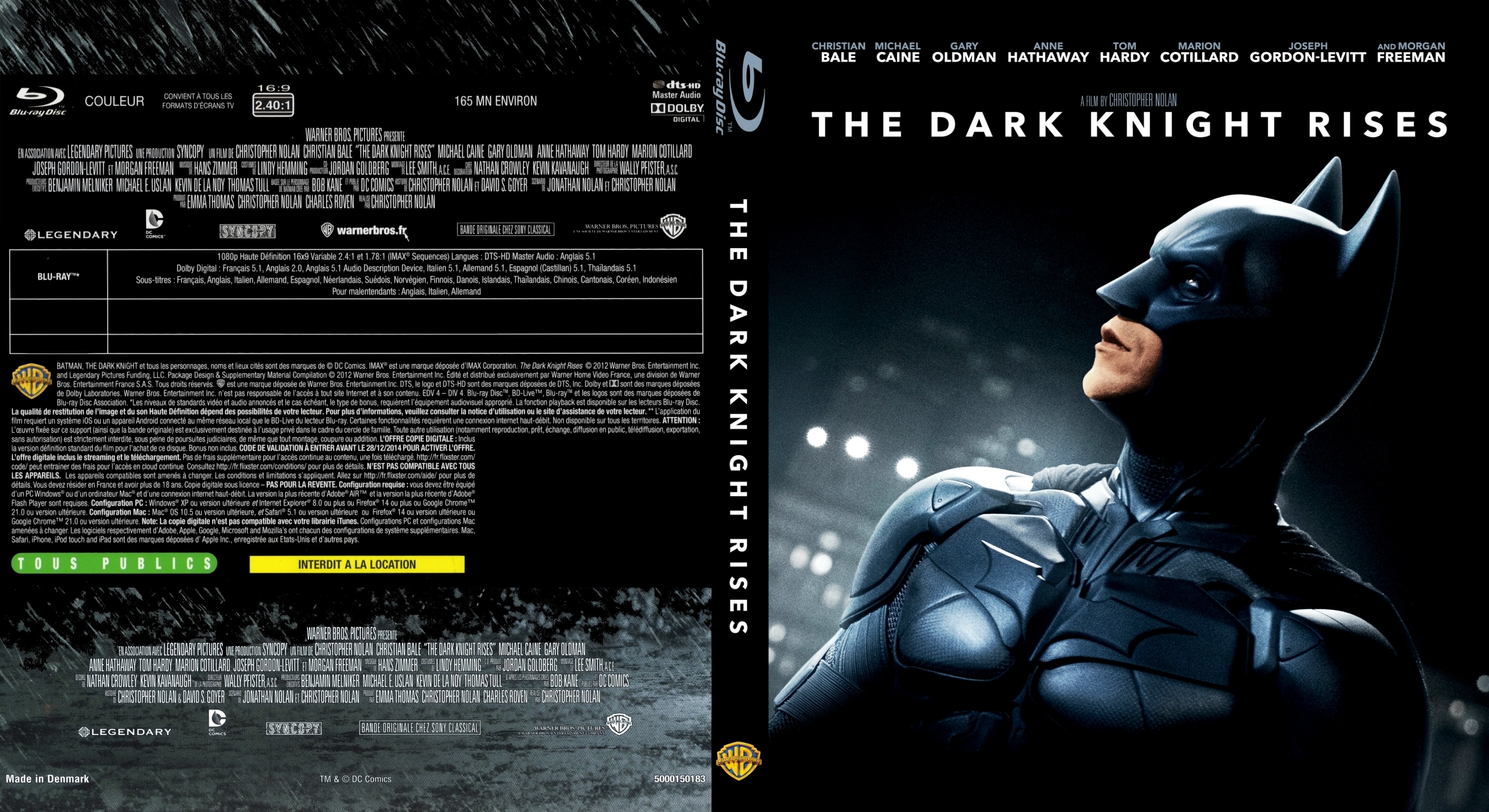 Jaquette DVD The dark knight rises custom (BLU-RAY)
