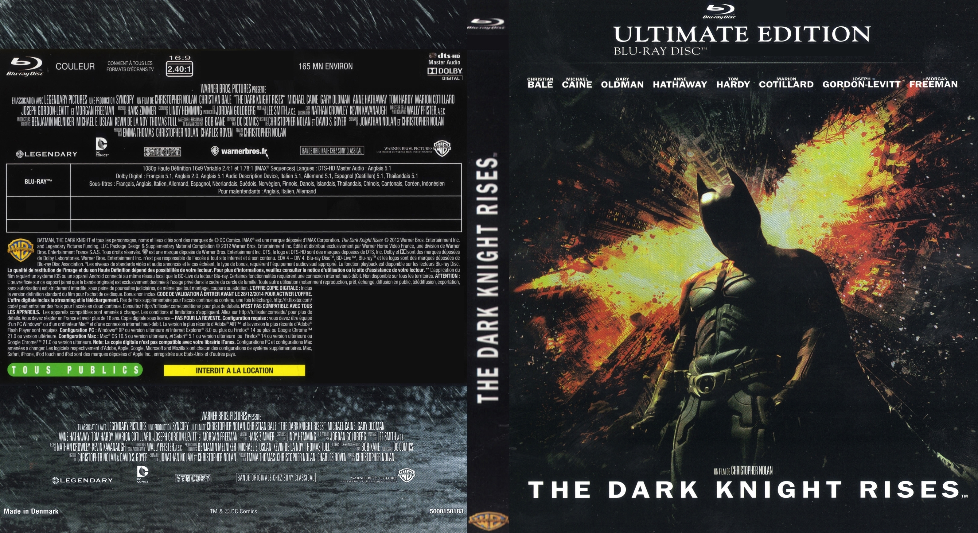 Jaquette DVD The dark knight rises custom (BLU-RAY) v3