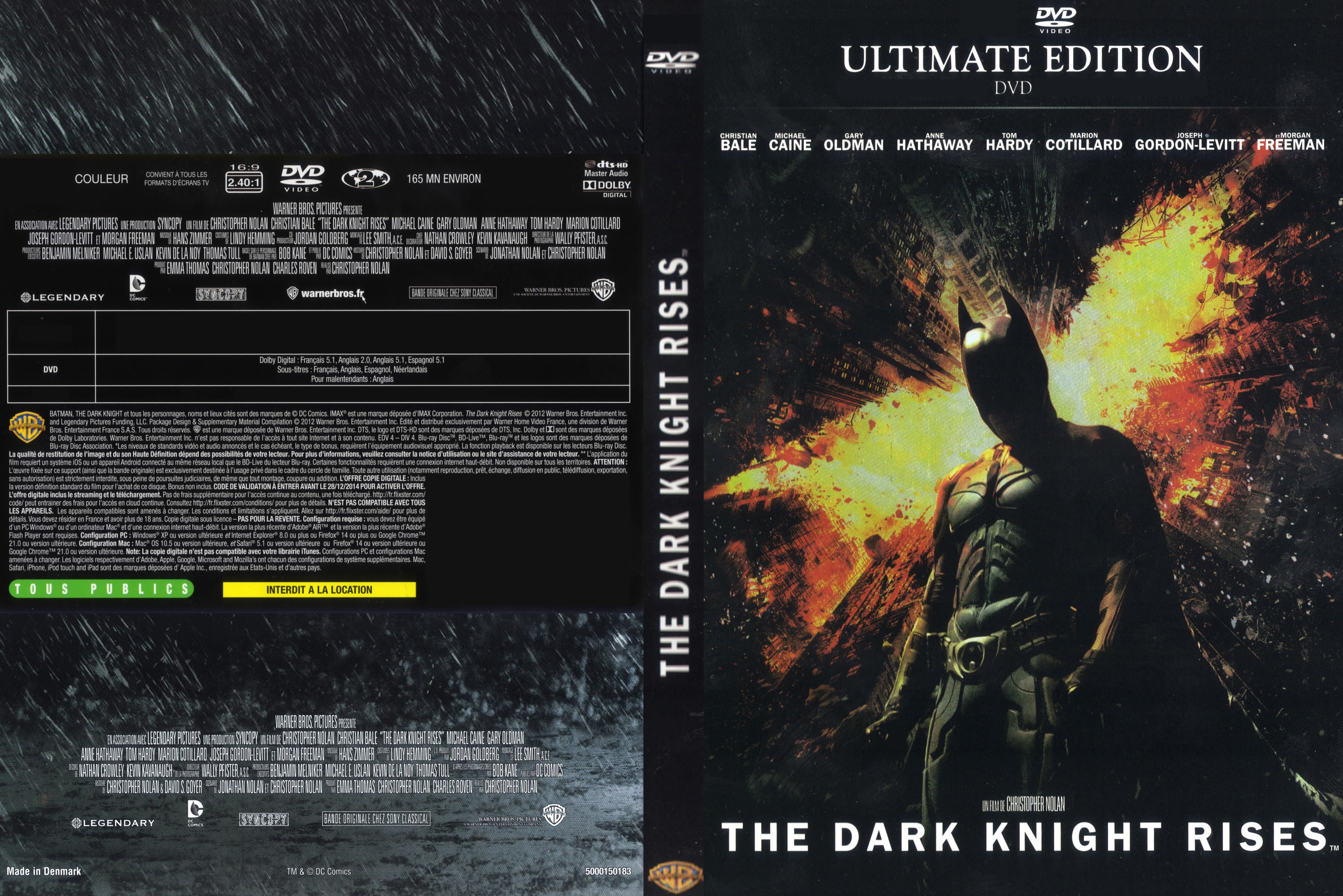 Jaquette DVD The dark knight rises custom v2