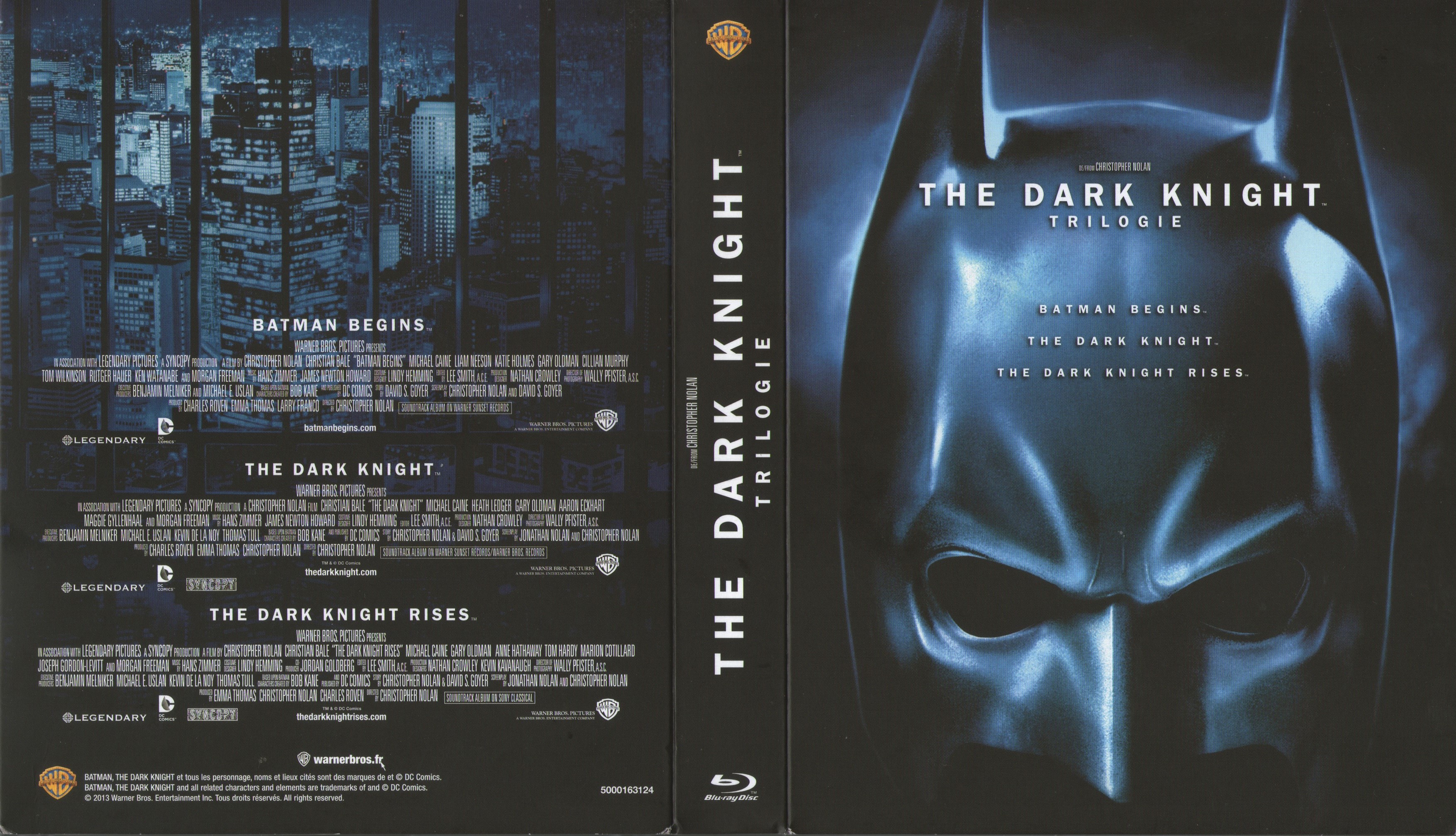 Jaquette DVD The dark night Trilogie (BLU-RAY)