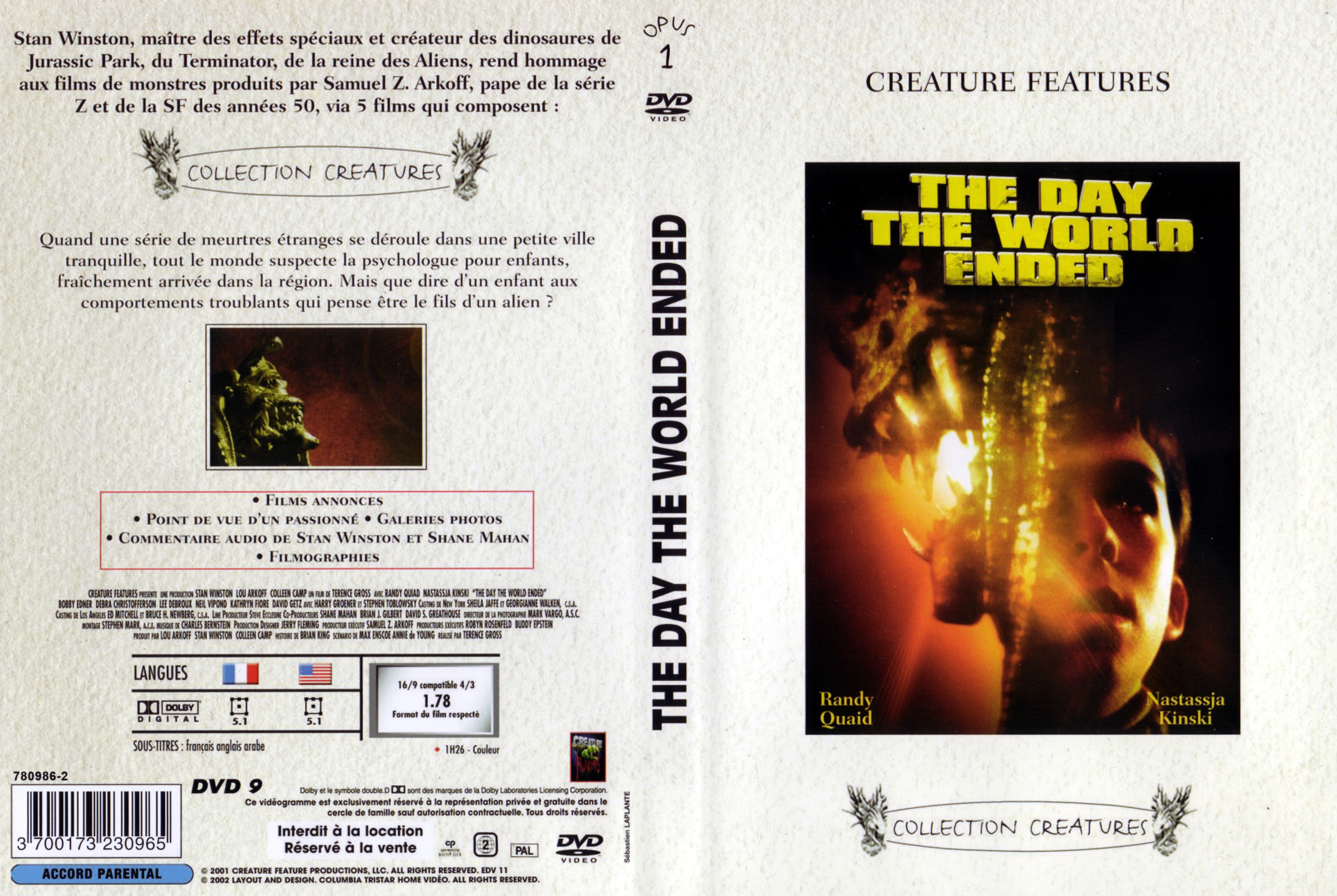 Jaquette DVD The day the world ended v2