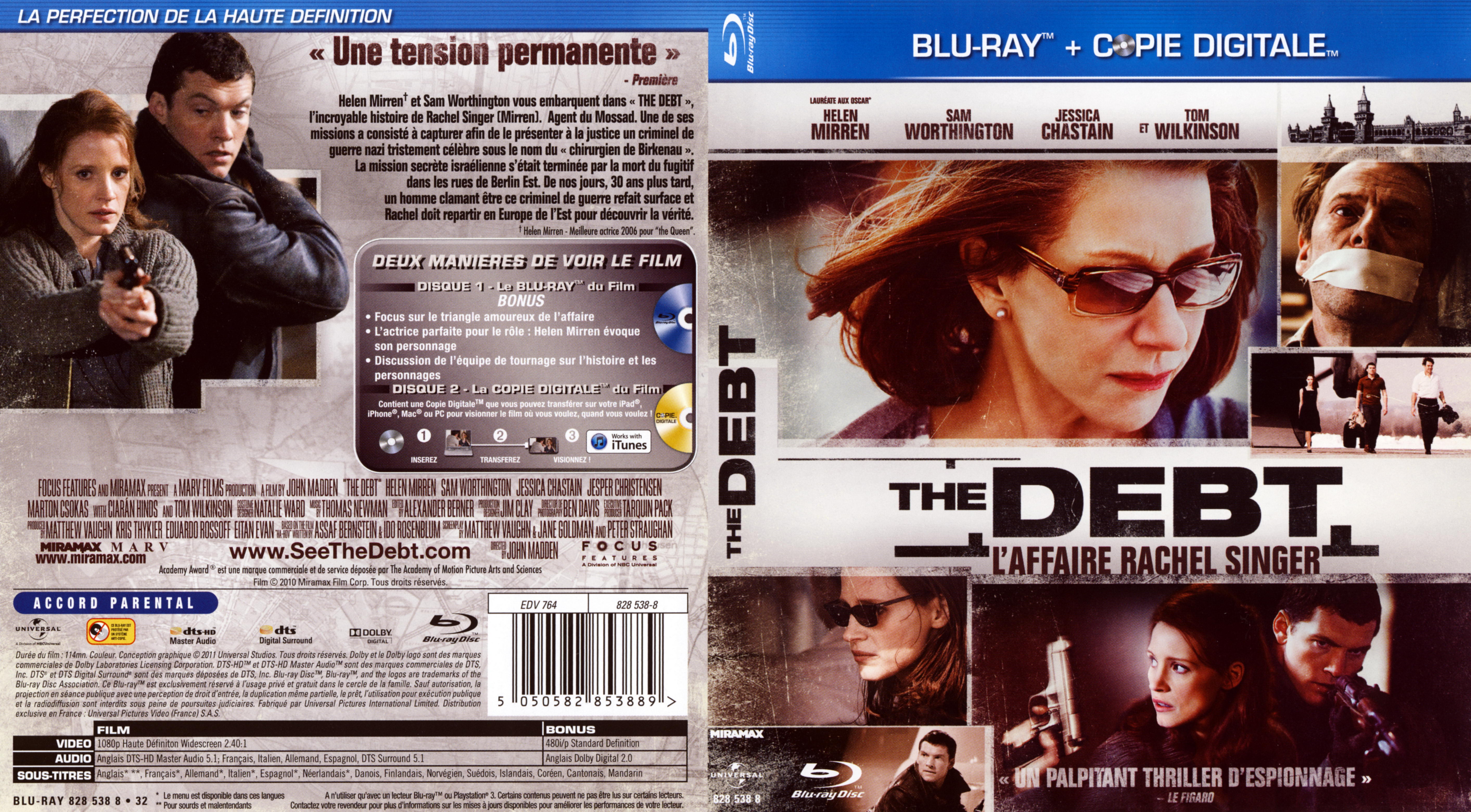 Jaquette DVD The debt - L