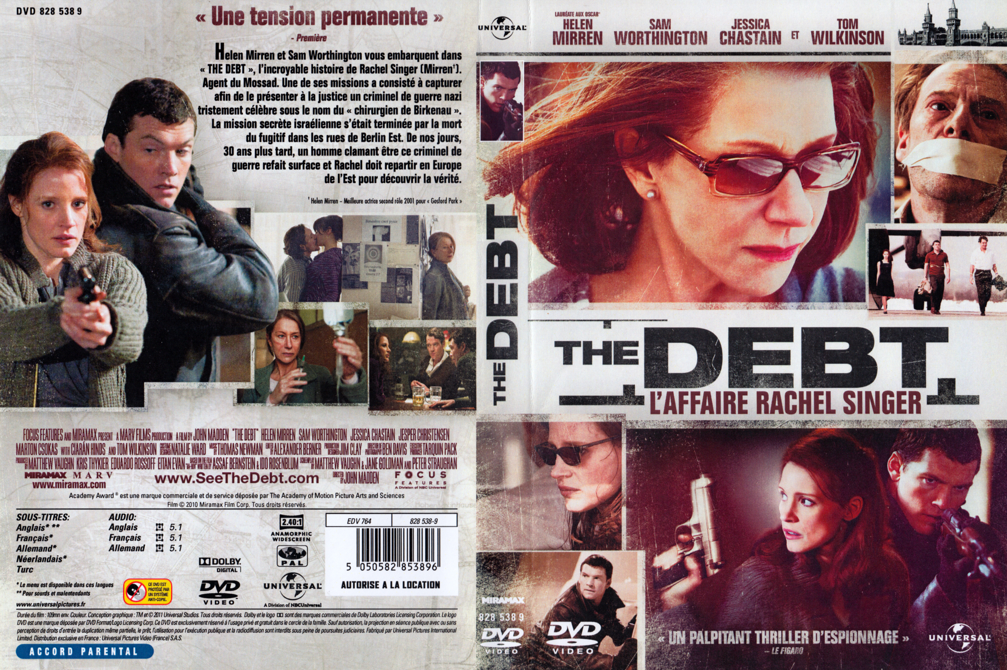 Jaquette DVD The debt - L