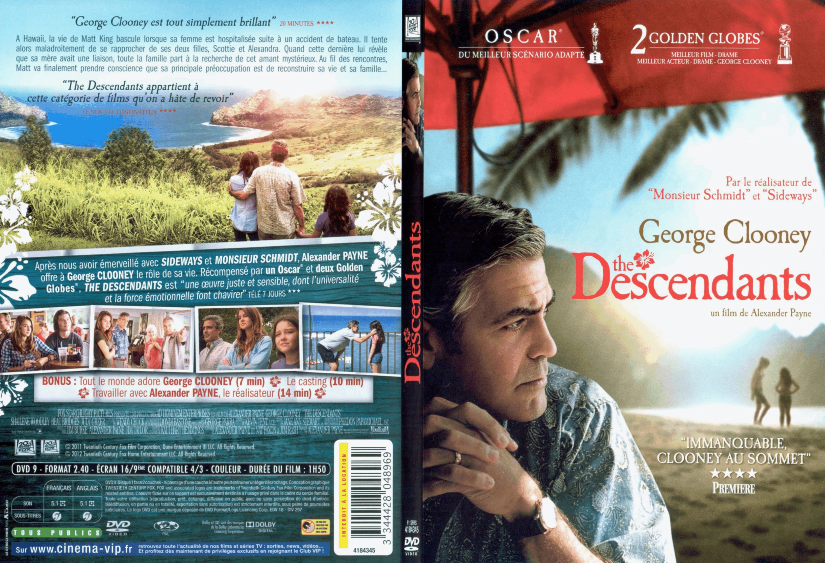 Jaquette DVD The descendants - SLIM