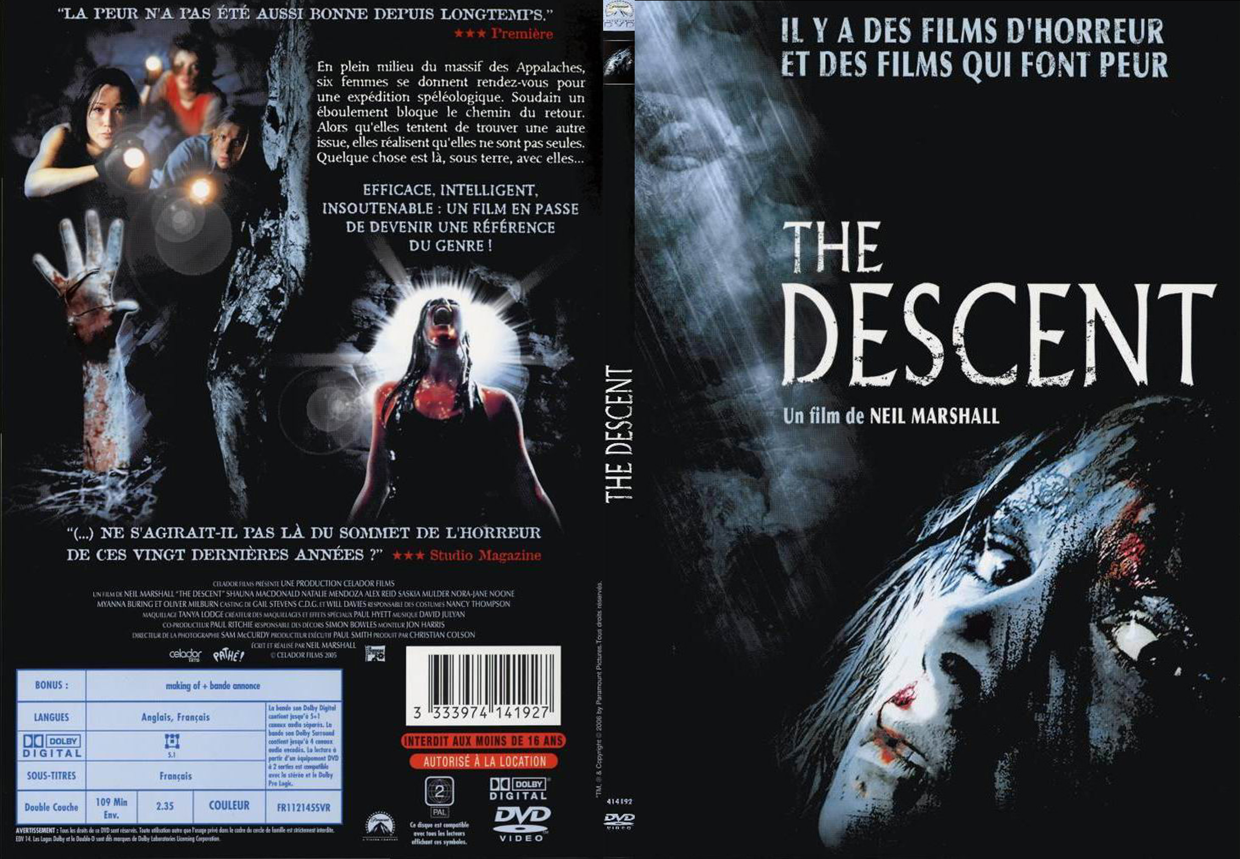 Jaquette DVD The descent - SLIM
