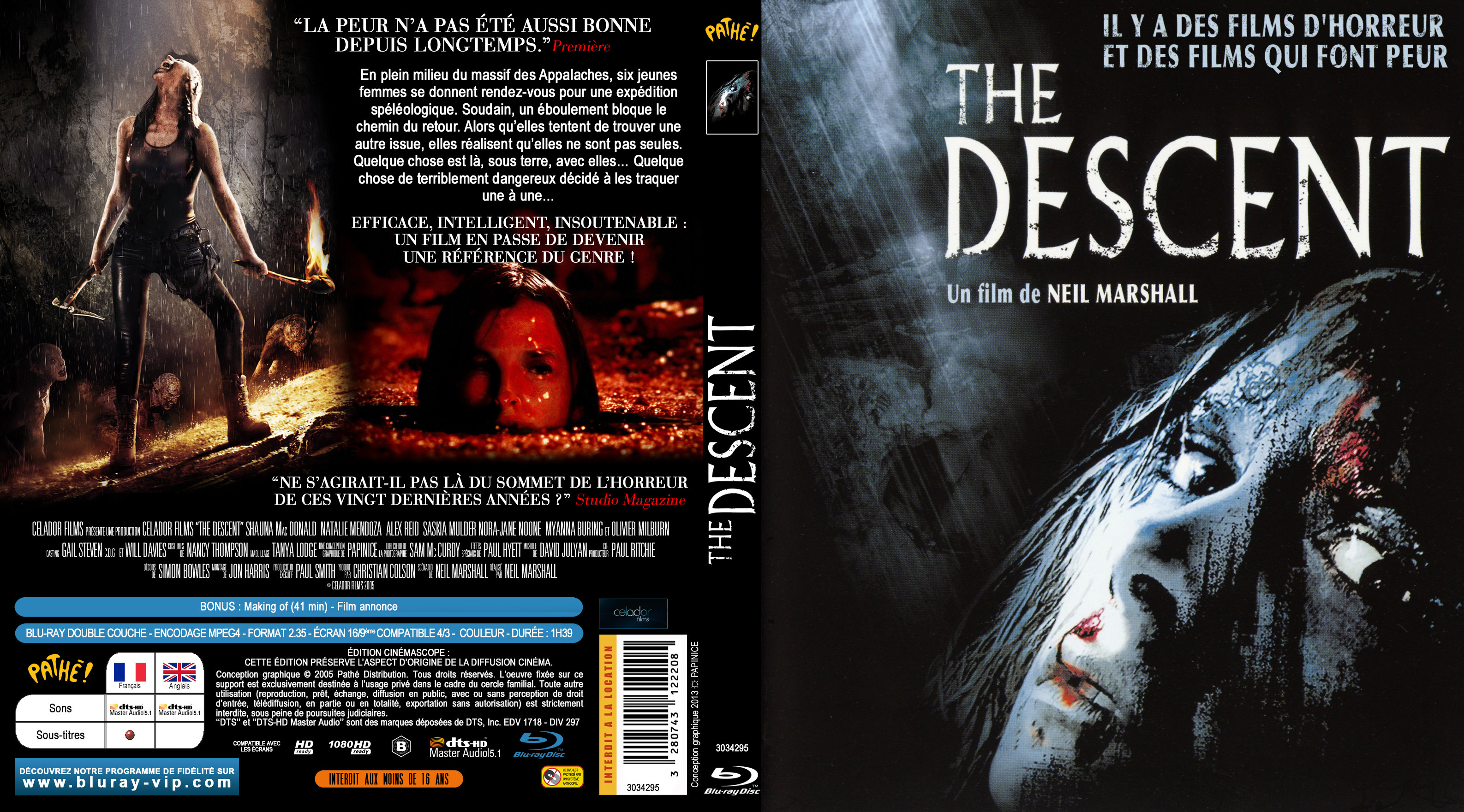 Jaquette DVD The descent custom (BLU-RAY)
