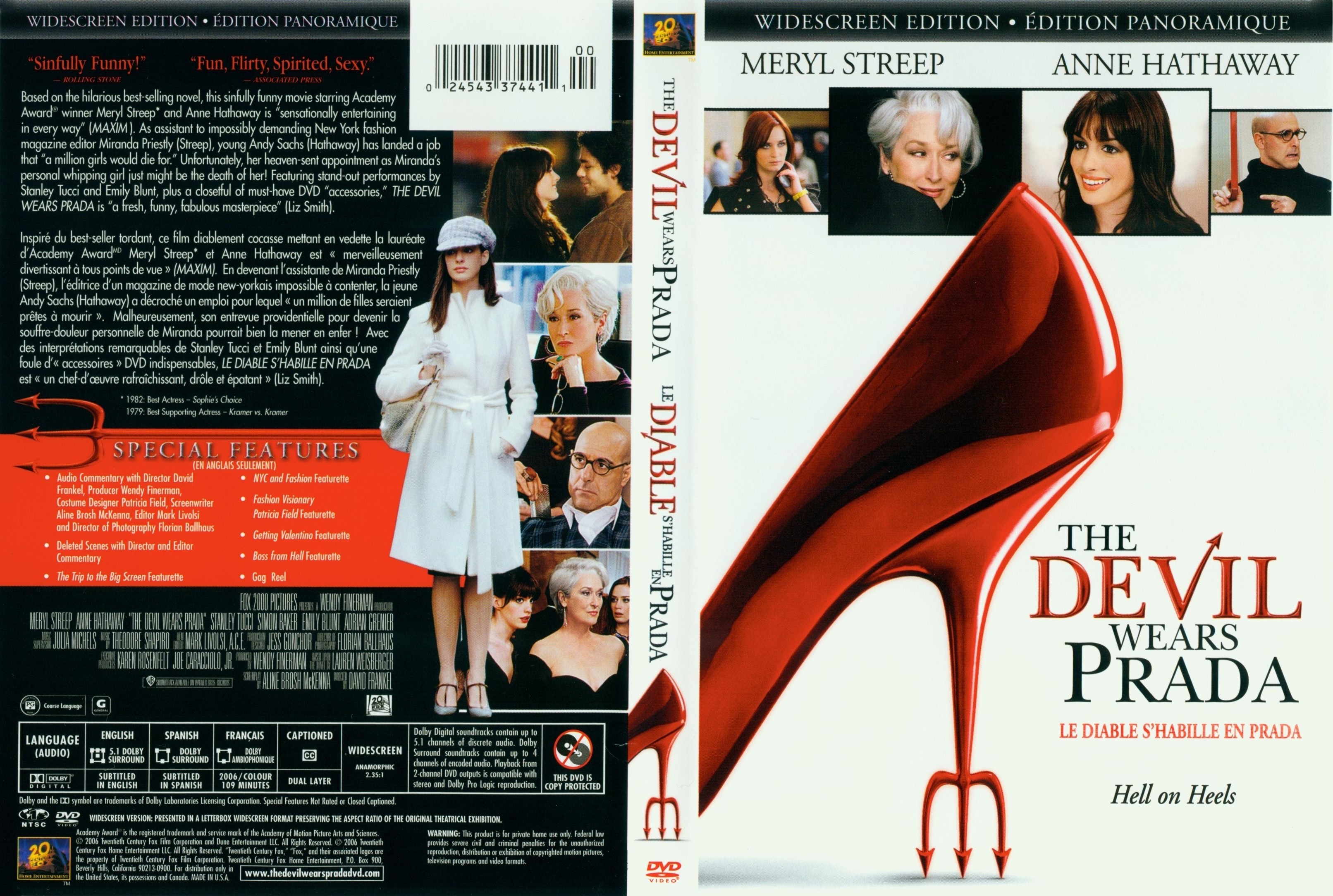 Jaquette DVD The devil weard in prada - Le diable s