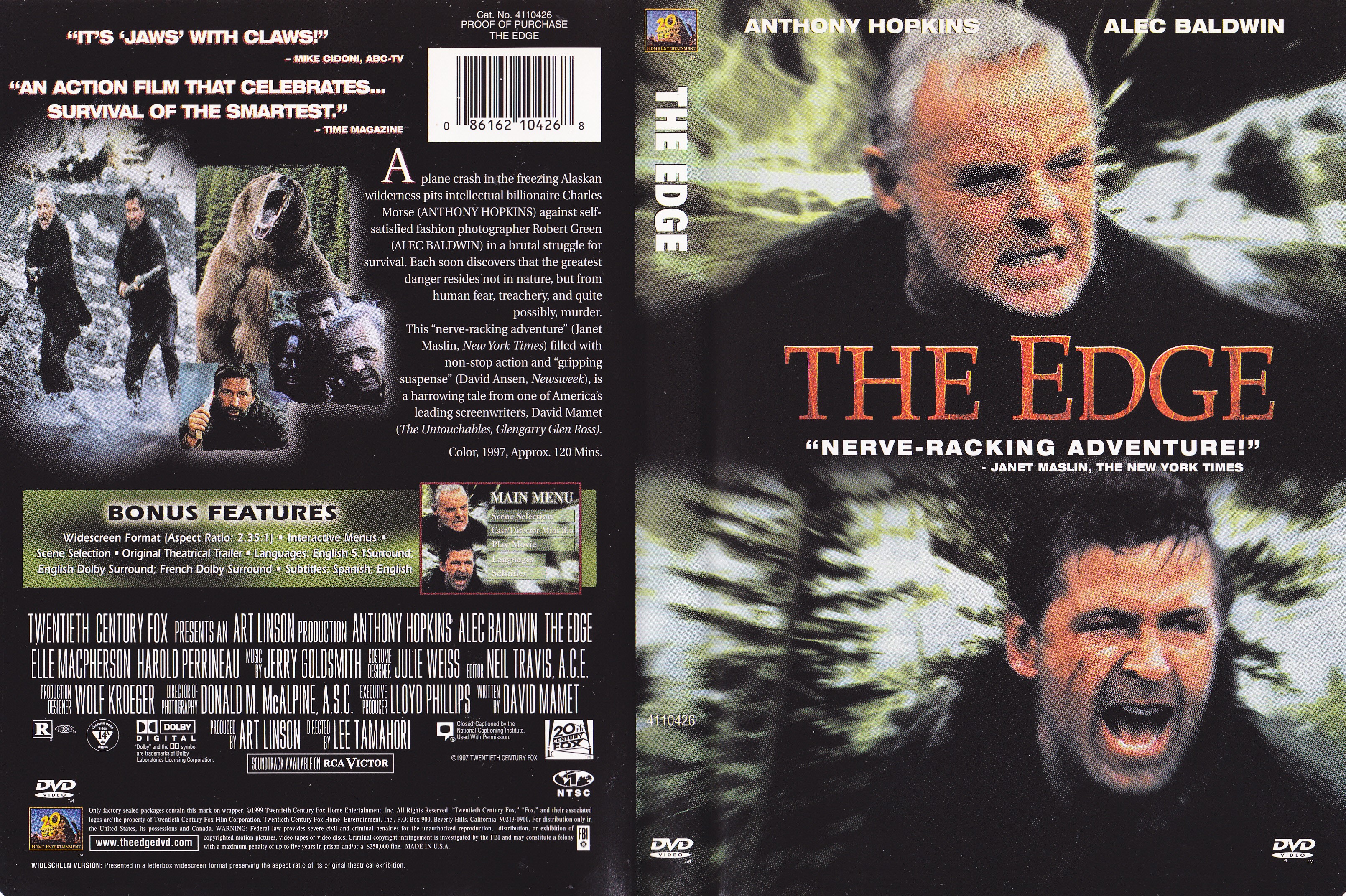 Jaquette DVD The edge - A couteaux tirs (Canadienne)