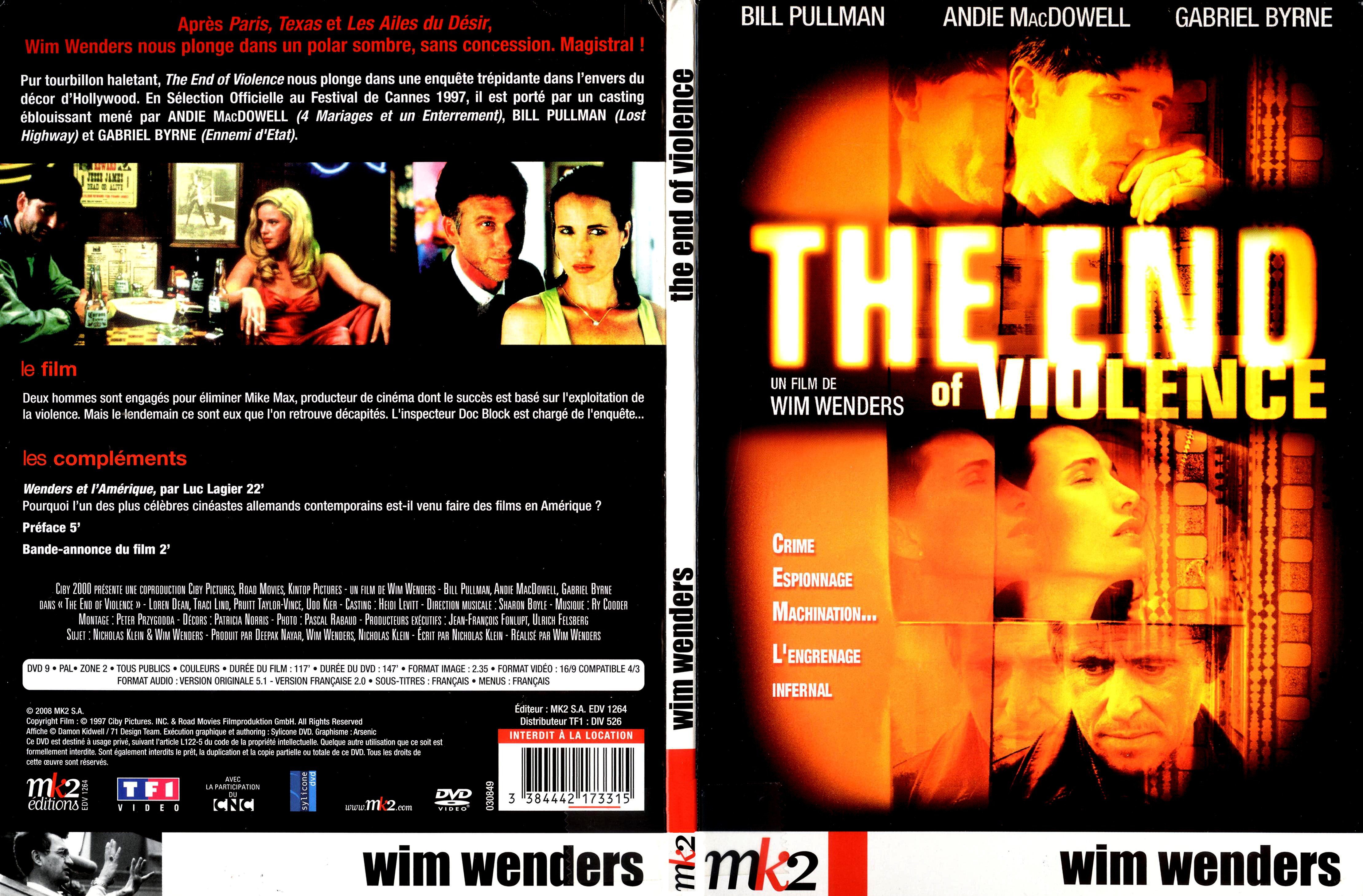 Jaquette DVD The end of violence - SLIM